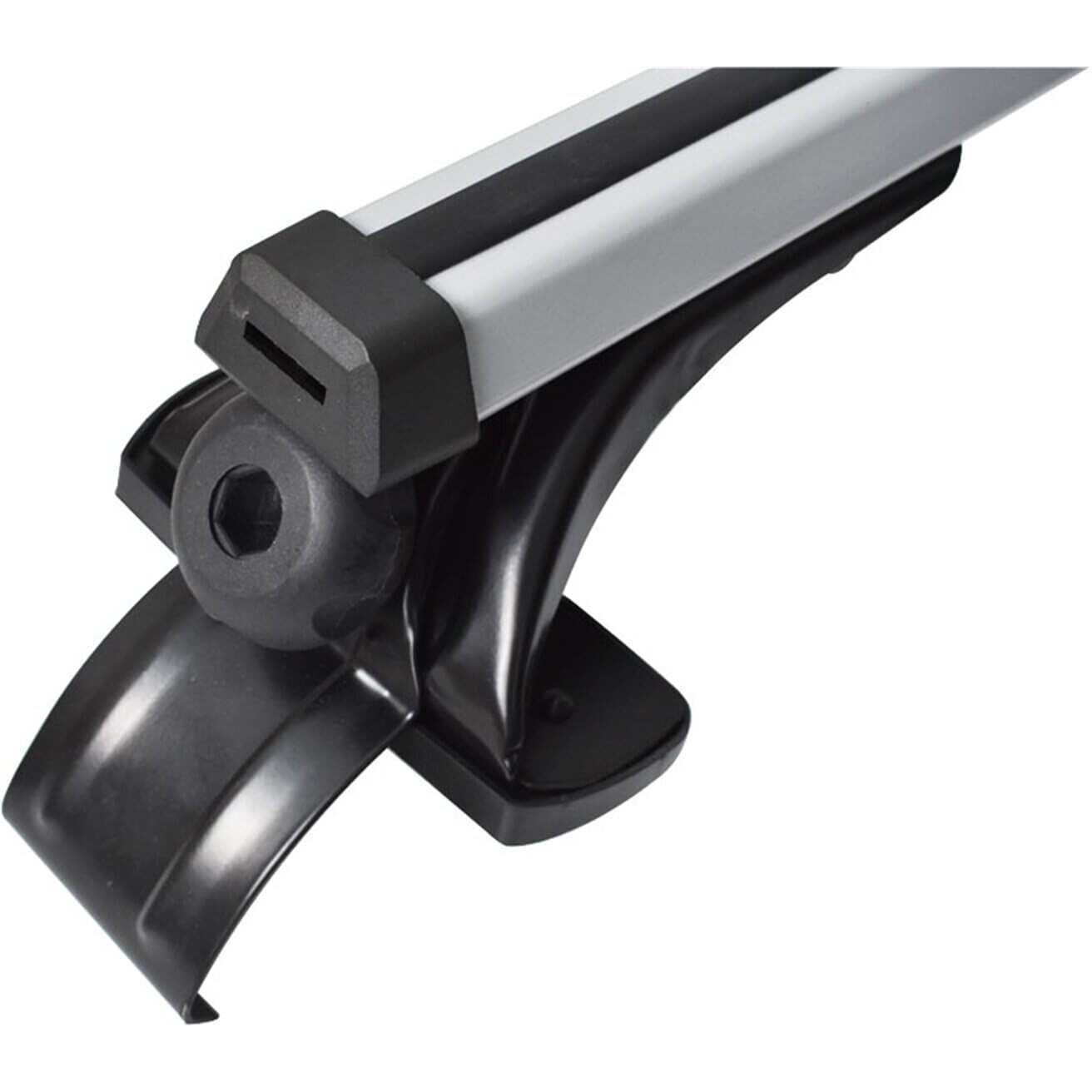 Silscvtt 48 Universal Car Top Roof Cross Bar Luggage Cargo Rack W/ 3 Kinds Clamp Silver Aluminum