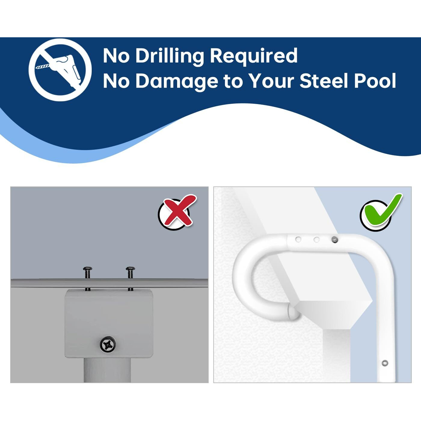 Jantens Solar Cover Holder For Above Ground Pool, Adjustable Solar Saddle Pool Cover Holder Designed For Steel-Wall Above-Ground Swimming Pools, Keep Solar Blankets Off The Ground(5 Pcs)