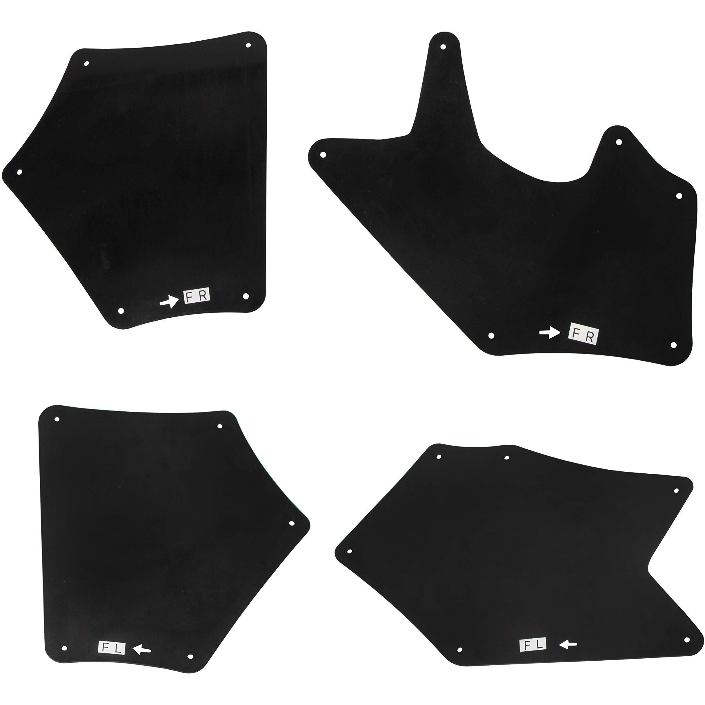 Hecasa Splash Guard Fender Liner Shields Kit Compatible With 2007-2022 Toyota Tundra & Sequoia Mud Flaps Mudflap Apron Replacement For 537360C030 537370C030