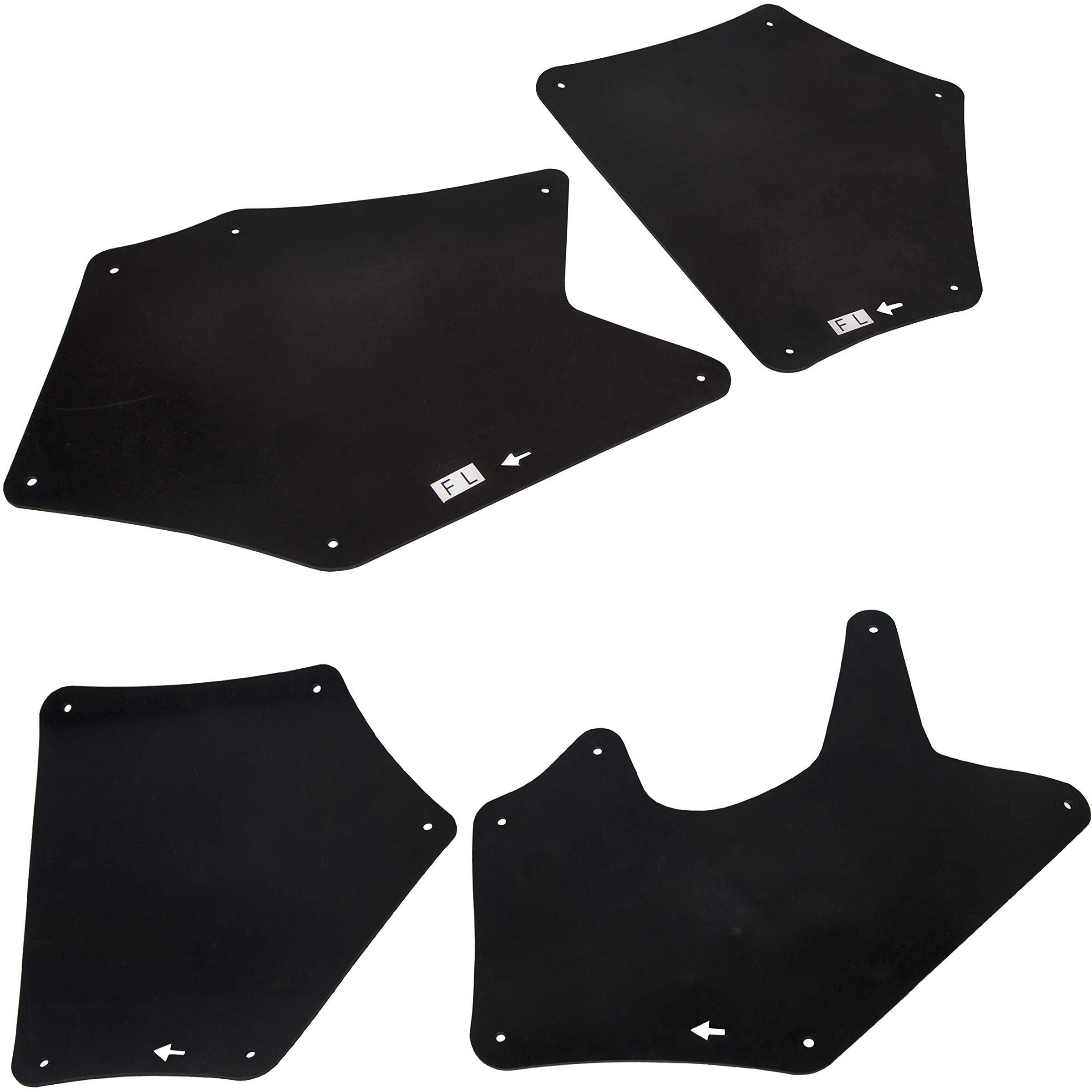 Hecasa Splash Guard Fender Liner Shields Kit Compatible With 2007-2022 Toyota Tundra & Sequoia Mud Flaps Mudflap Apron Replacement For 537360C030 537370C030