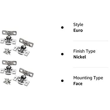 Blum Compact Soft-Close Bluemotion Variable 1-3/8" Overlay Hinge (4 Hinges)