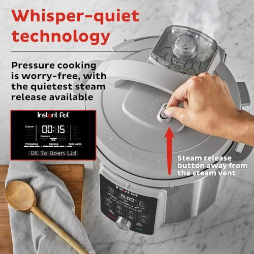 Instant Pot Duo Plus, 6-Quart Whisper Quiet 9-In-1 Electric Pressure Cooker, Slow Rice Steamer, Saut, Yogurt Maker, Warmer & Sterilizer, Free App With 800+ Recipes, Stainless Steel
