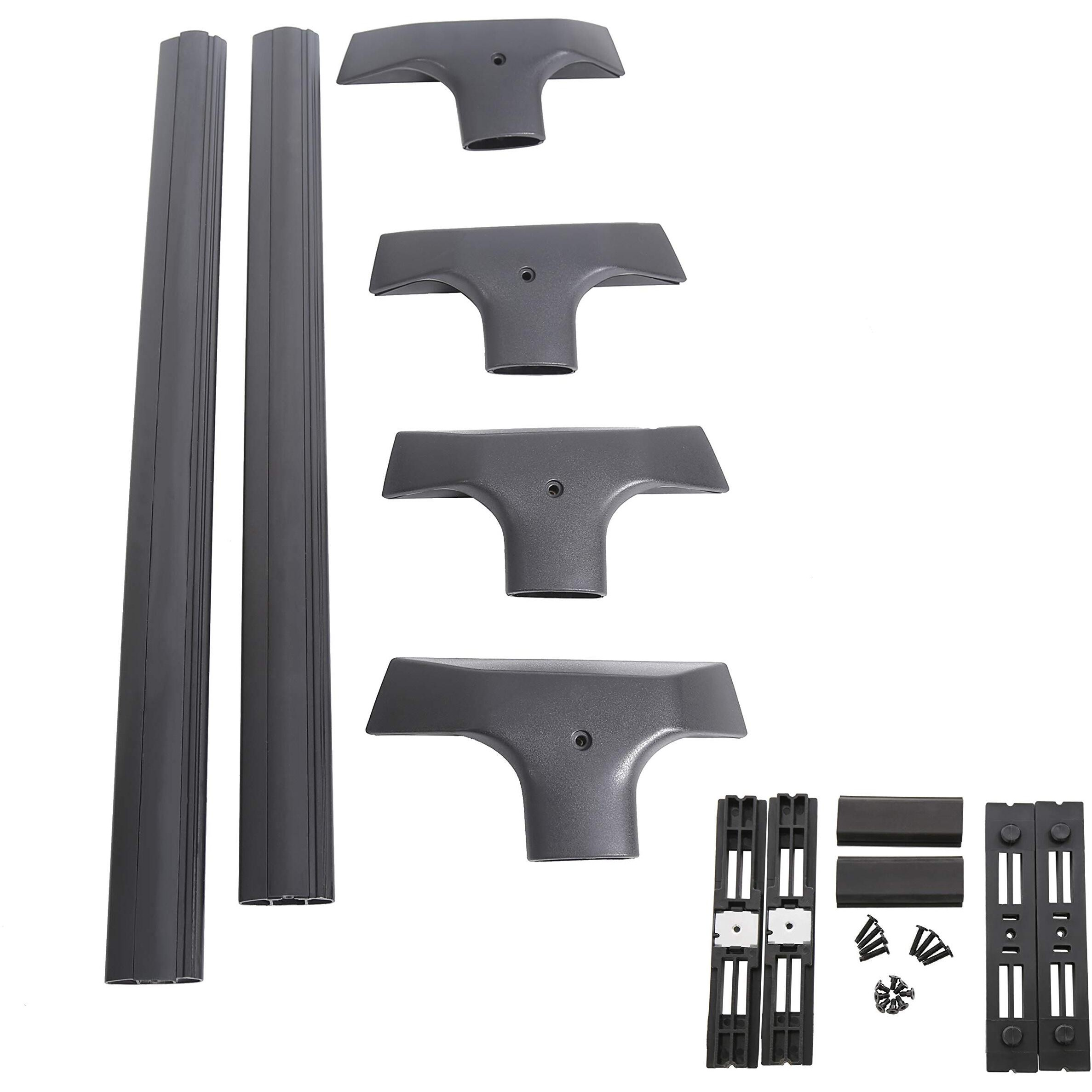 Ecotric Roof Rack Set Cross Bars & Side Rail Compatible With 2009-2017 Chevy Chevrolet Traverse Ls/Lt/Ltz Factory Style Replacement For 19244268 Crossbars Cargo Racks Rooftop Luggage Carrier 165 Lbs