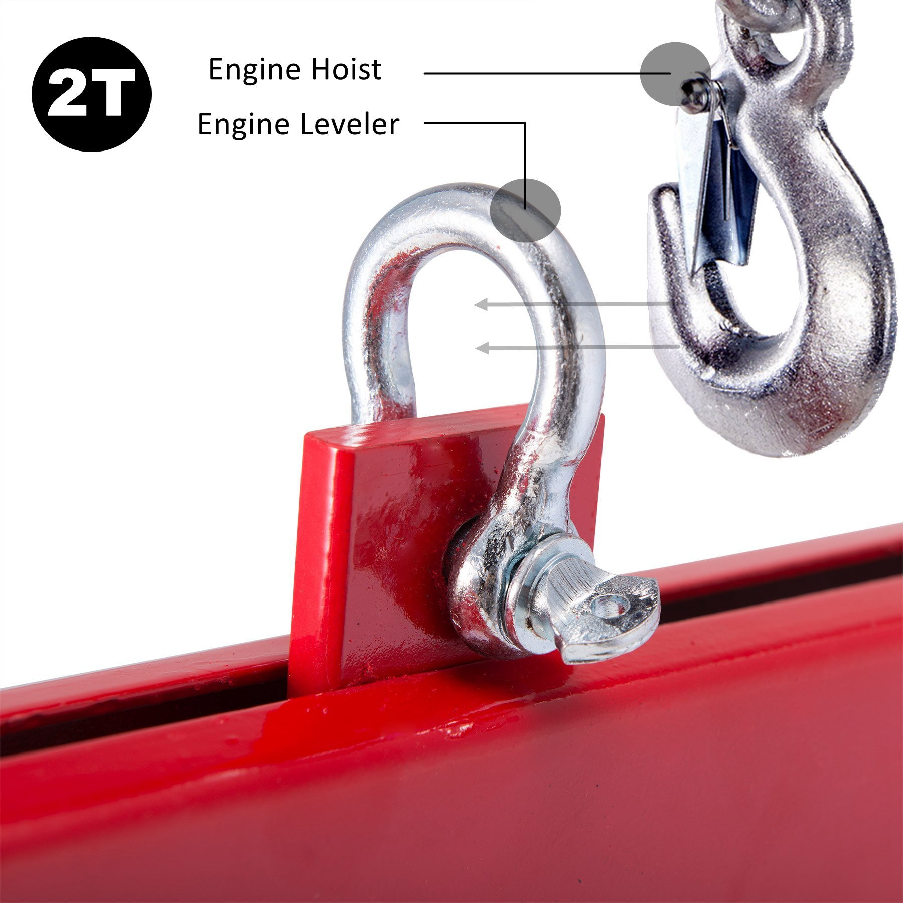 Orion Motor Tech Engine Hoist Cherry Picker Engine Load Leveler Steel Chain Hoist For Up To 2 Ton (4000Lbs)
