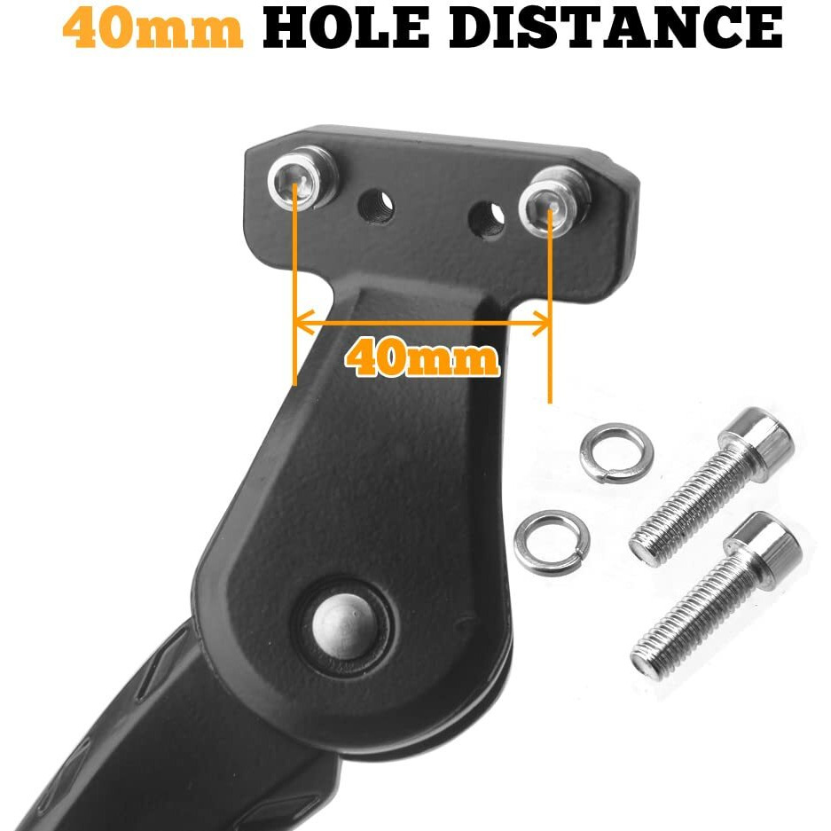 Sataway Bike Kickstand Adjustable Strong Rear Mount Aluminum Alloy Bicycle Kickstand For 24 26 700C 27.5 28 29 Inch Electric Bike Mountain Bike Adult Bike (40Mm)