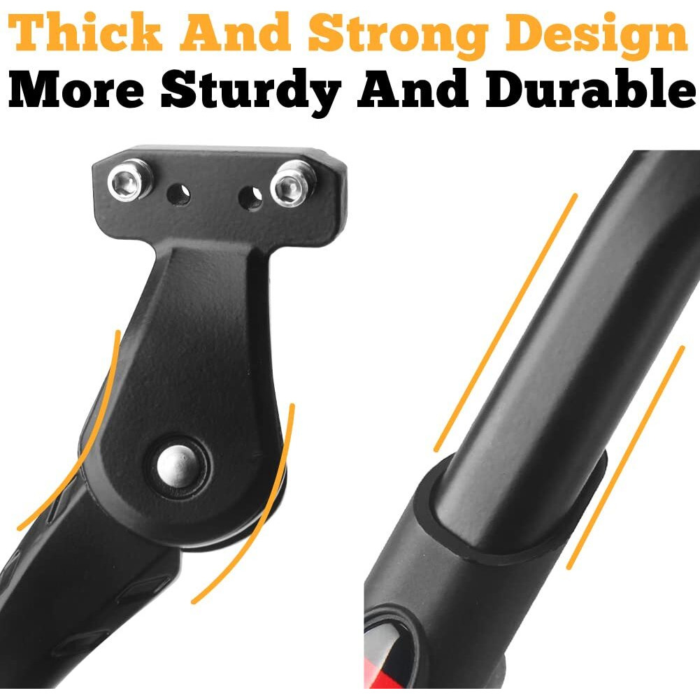 Sataway Bike Kickstand Adjustable Strong Rear Mount Aluminum Alloy Bicycle Kickstand For 24 26 700C 27.5 28 29 Inch Electric Bike Mountain Bike Adult Bike (40Mm)