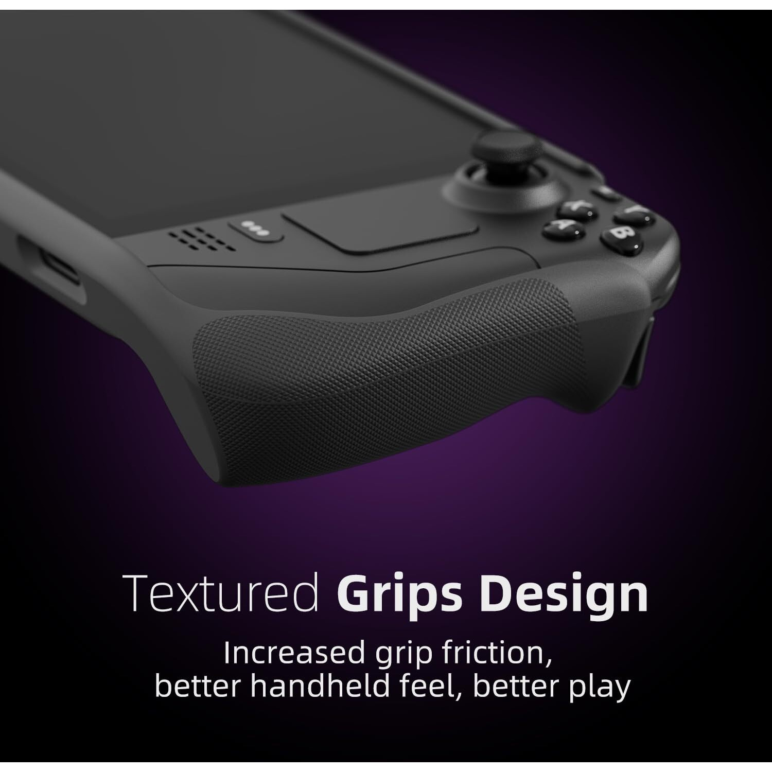 Skull & Co. Gripcase Sd For Steam Deck A Soft Protective Case With Textured Grips Full Protection And Stand, Shock-Absorption Non-Slip And Anti-Scratch Cover Design - Coyote Gray