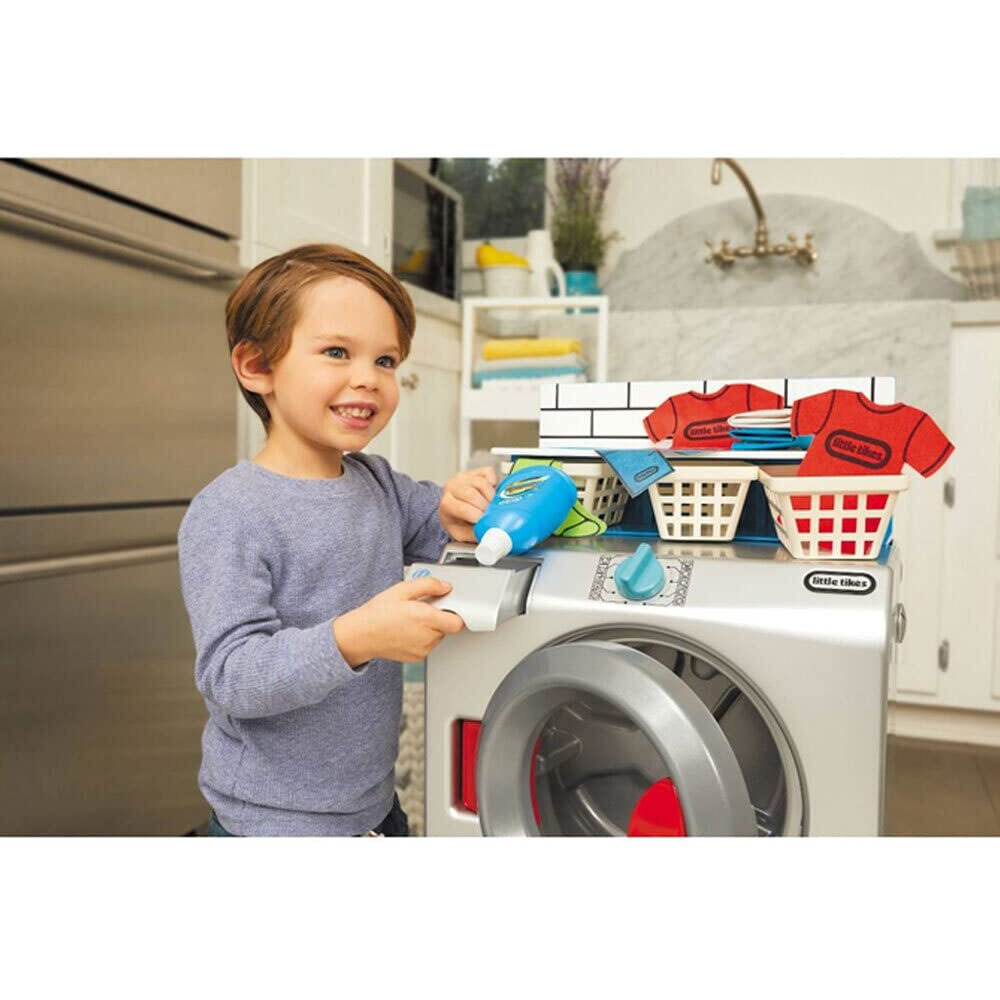 Little Tikes First Washer Dryer - Realistic Pretend Play Appliance For Kids, Interactive Toy Washing Machine With 11 Laundry Accessories, Unique Toy, Ages 2+