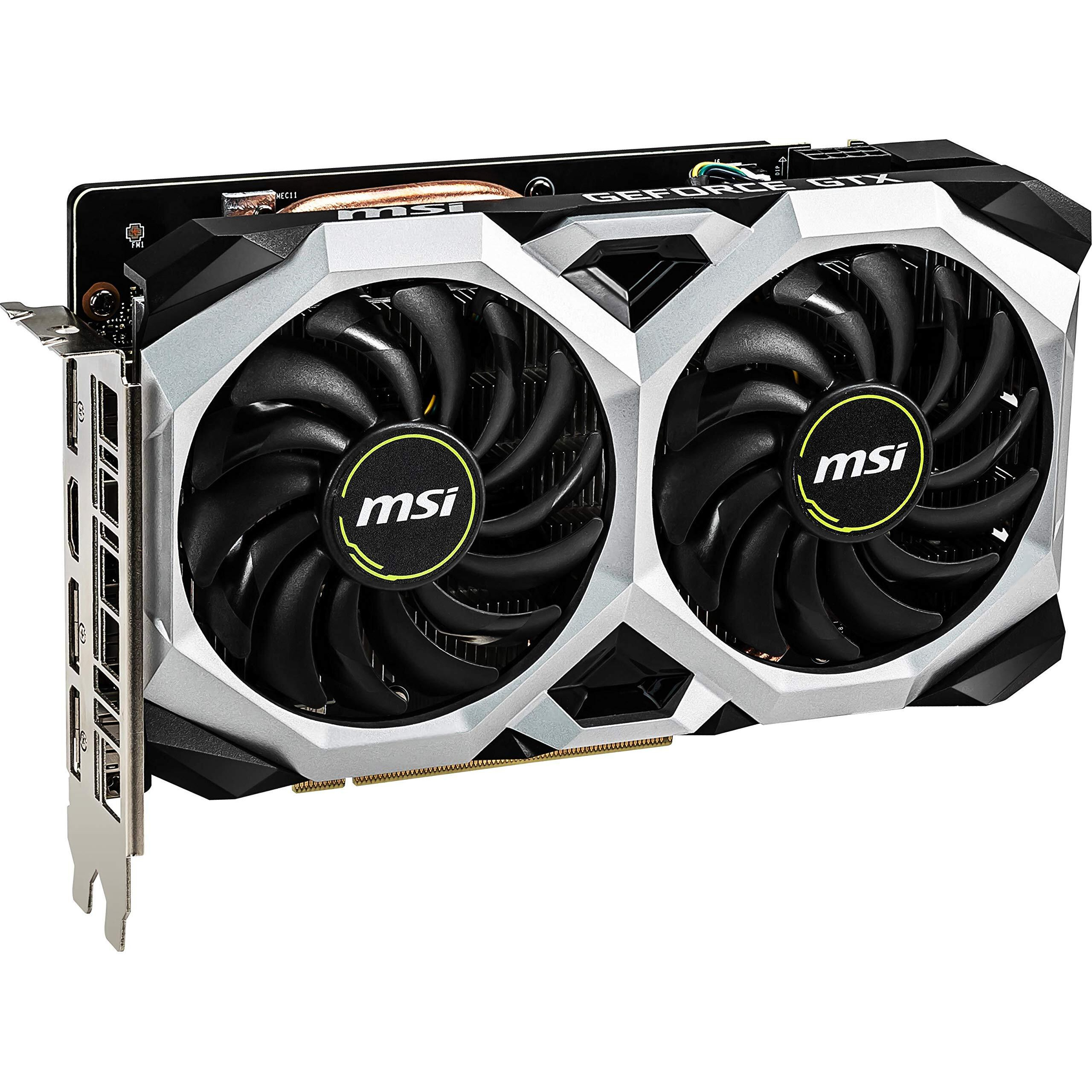Msi Gaming Geforce Gtx 1660 Ti 192-Bit Hdmi/Dp 6Gb Gdrr6 Hdcp Support Directx 12 Dual Fan Vr Ready Oc Graphics Card (Gtx 1660 Ti Ventus Xs 6G Oc)