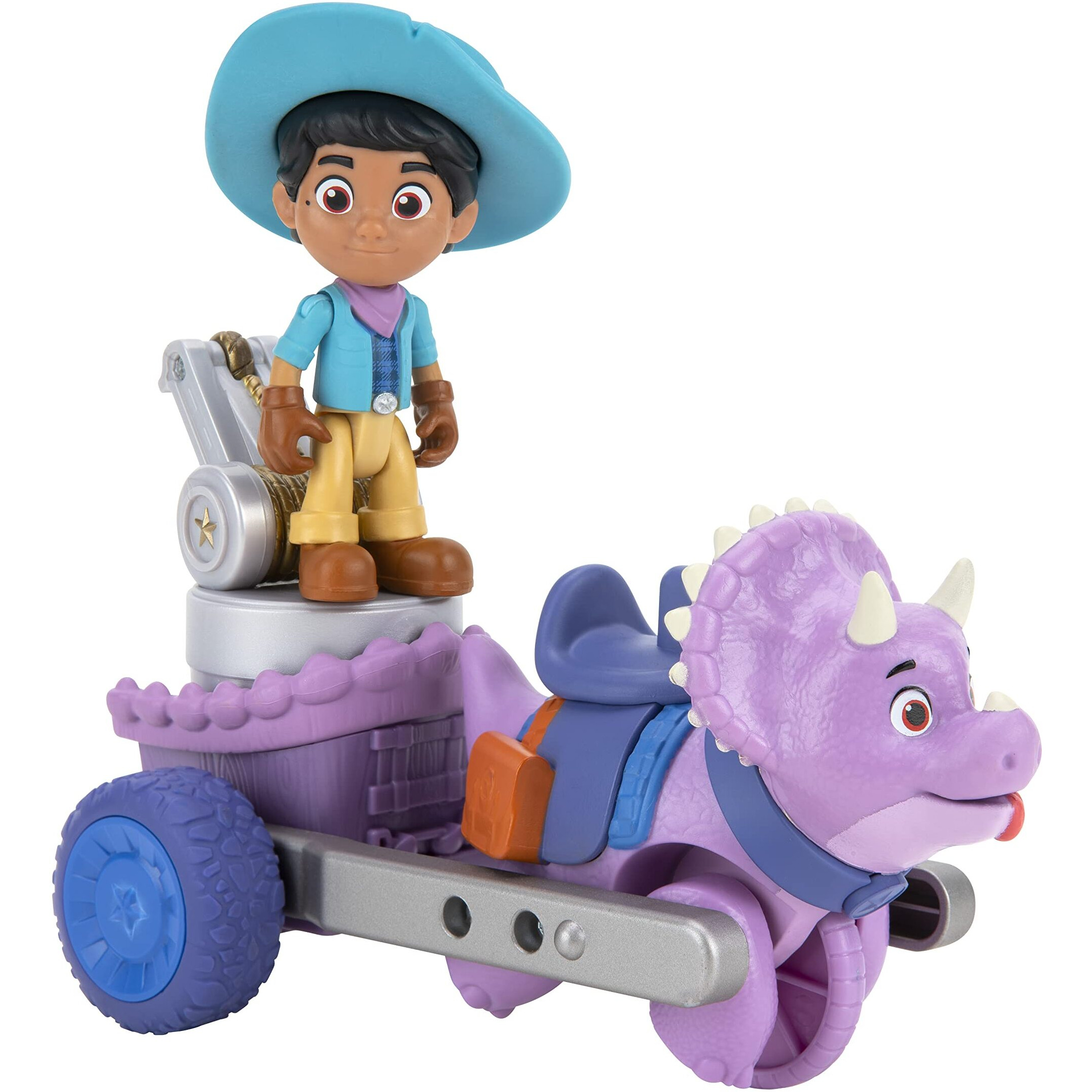 Dino Ranch Miguel And Tangos Tow Rig Vehicle - Features 5 Dino Tango Tow Rig And 3 Dino Rancher Miguel - Three Styles To Collect - Toys For Kids Featuring Your Favorite Pre-Westoric Ranchers