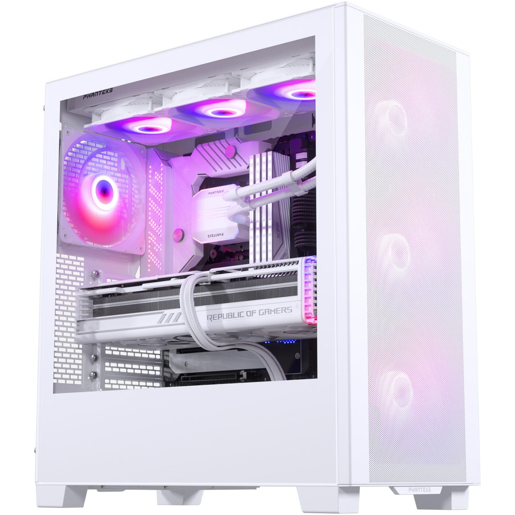 Phanteks Xt Pro Ultra, Mid-Tower Gaming Chassis, 4X M25-140 Fans Included, High Airflow Performance Mesh, Tempered Glass Window, Usb-C 3.2 Gen2 (White)