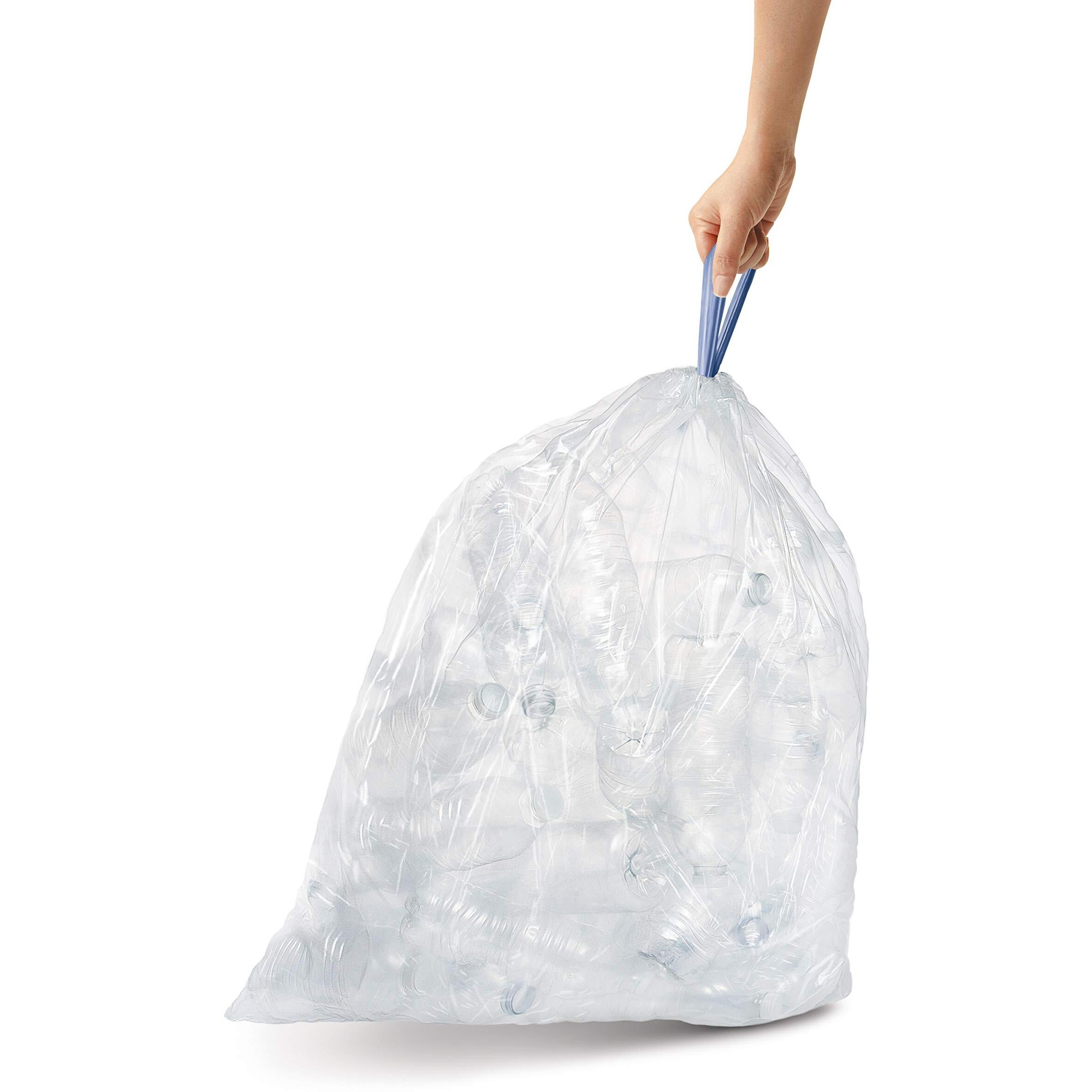 Simplehuman Code J Custom Fit Trash Can Liner, 3 Refill Packs (60 Count), 30-45 Liter / 8-12 Gallon