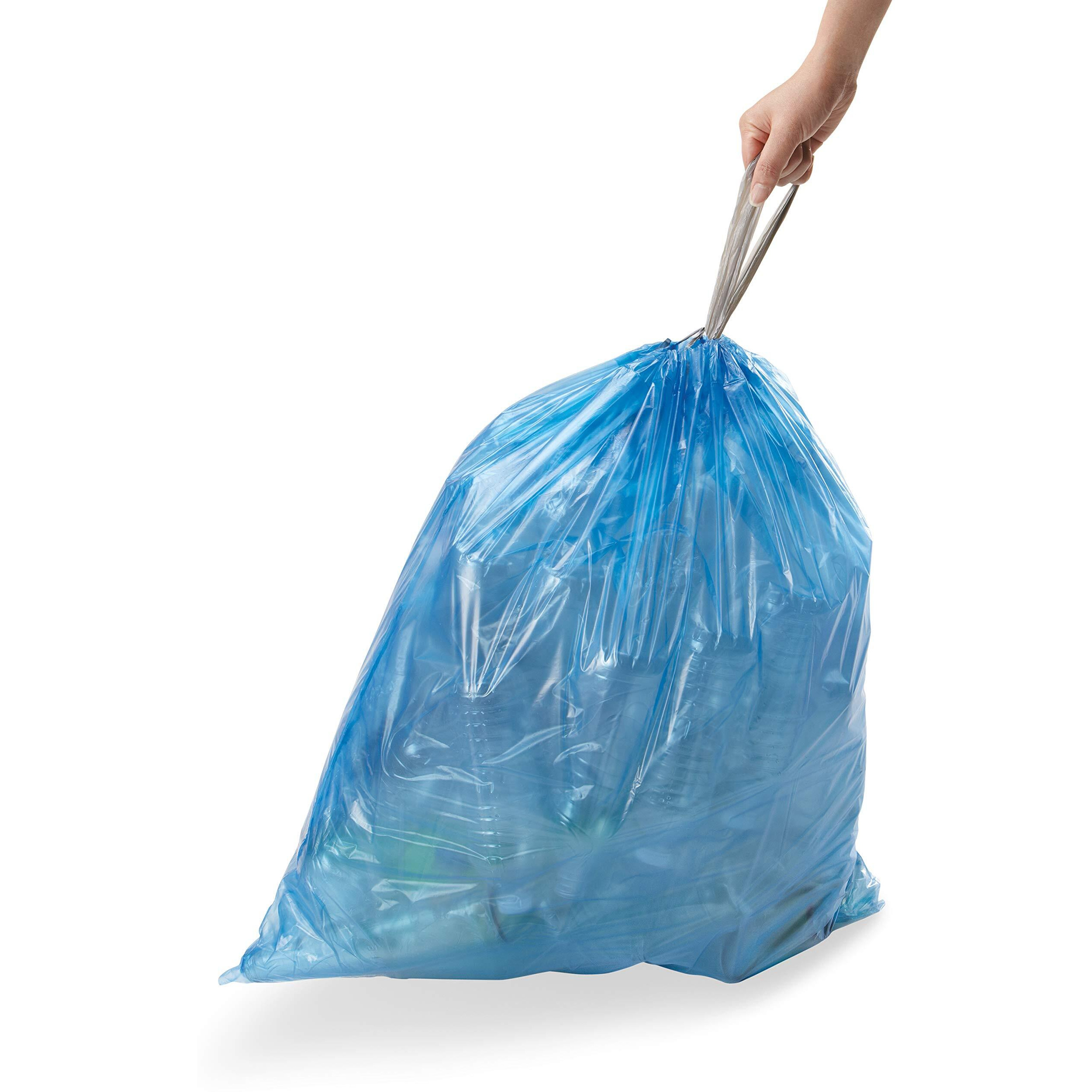 Simplehuman Code J Custom Fit Trash Can Liner, 3 Refill Packs (60 Count), 30-45 Liter / 8-12 Gallon