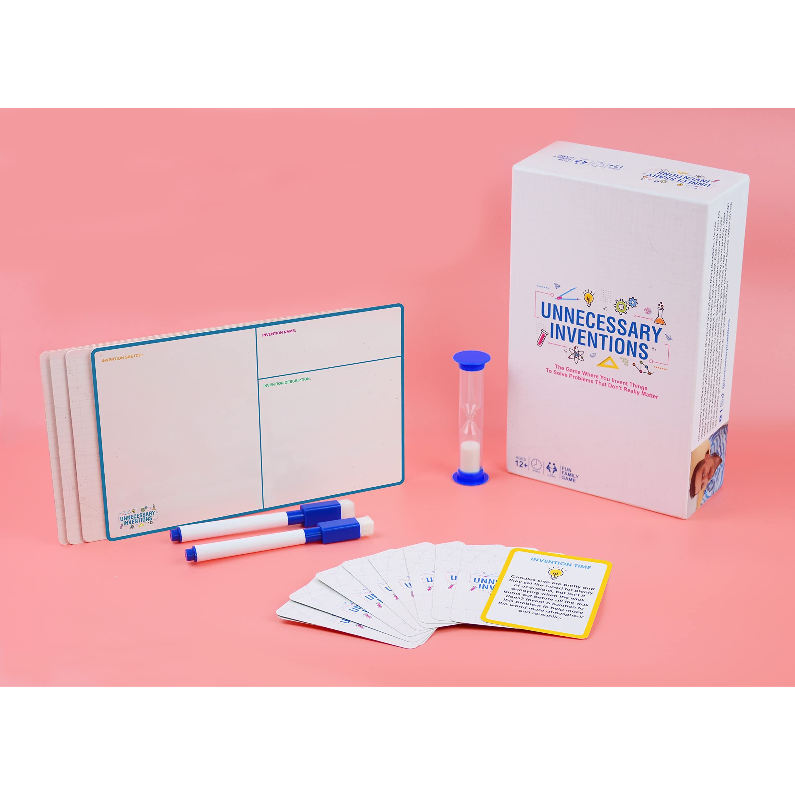 Funderdome Unnecessary Inventions - The Game Where You Invent Things To Solve Problems That Dont Really Matter, Ages 12+ For 4-8 Players