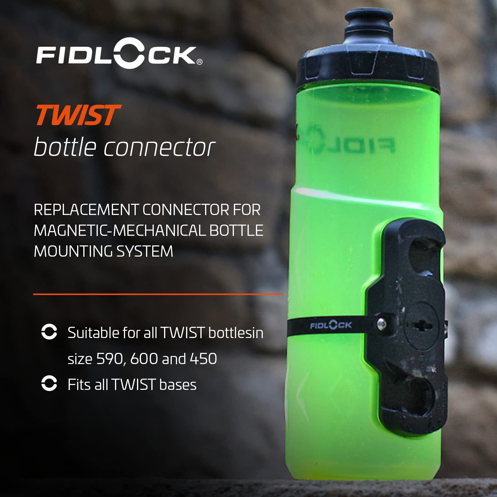 Fidlock Twist Bottle Connector - Suitable For All Twist Bottles In Size 590, 600 And 450 - Fits All Twist Bases