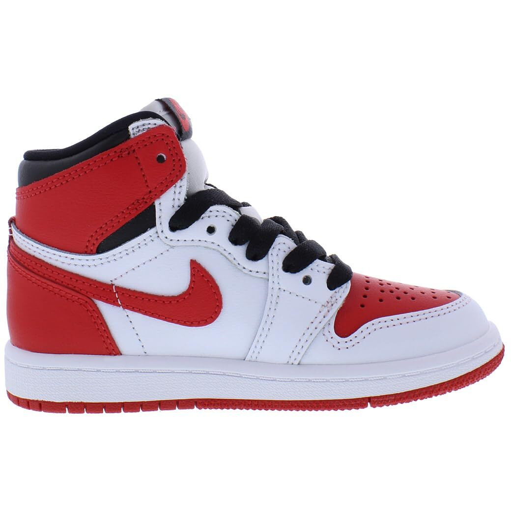 Jordan Boy's 1 Retro High Og (Little Kid) White/University Red/Black 11 Little Kid M