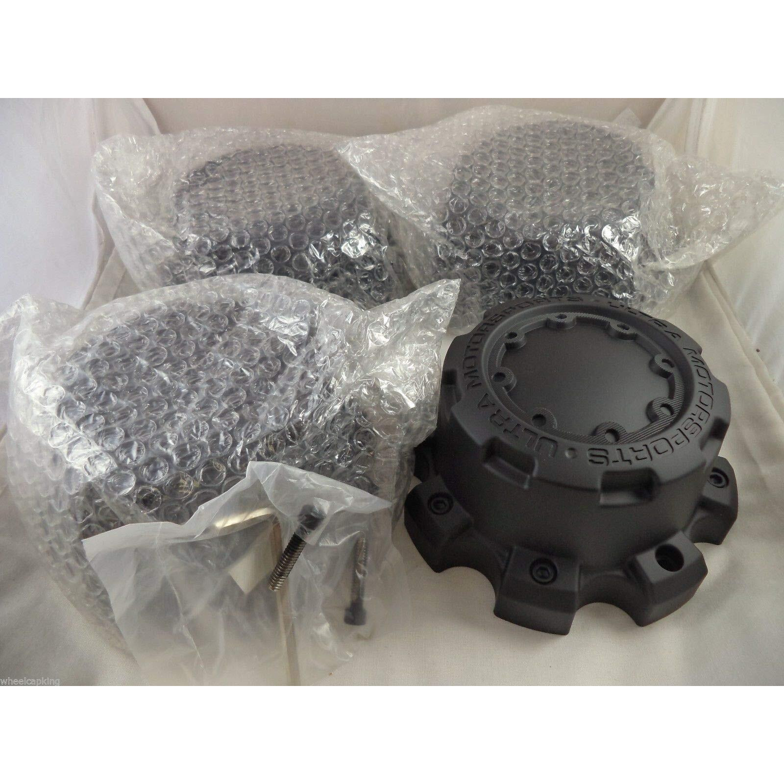 Ultra Motorsports 8 Lug Matte Black Wheel Center Cap Set Of 4 Pn 89-9880B