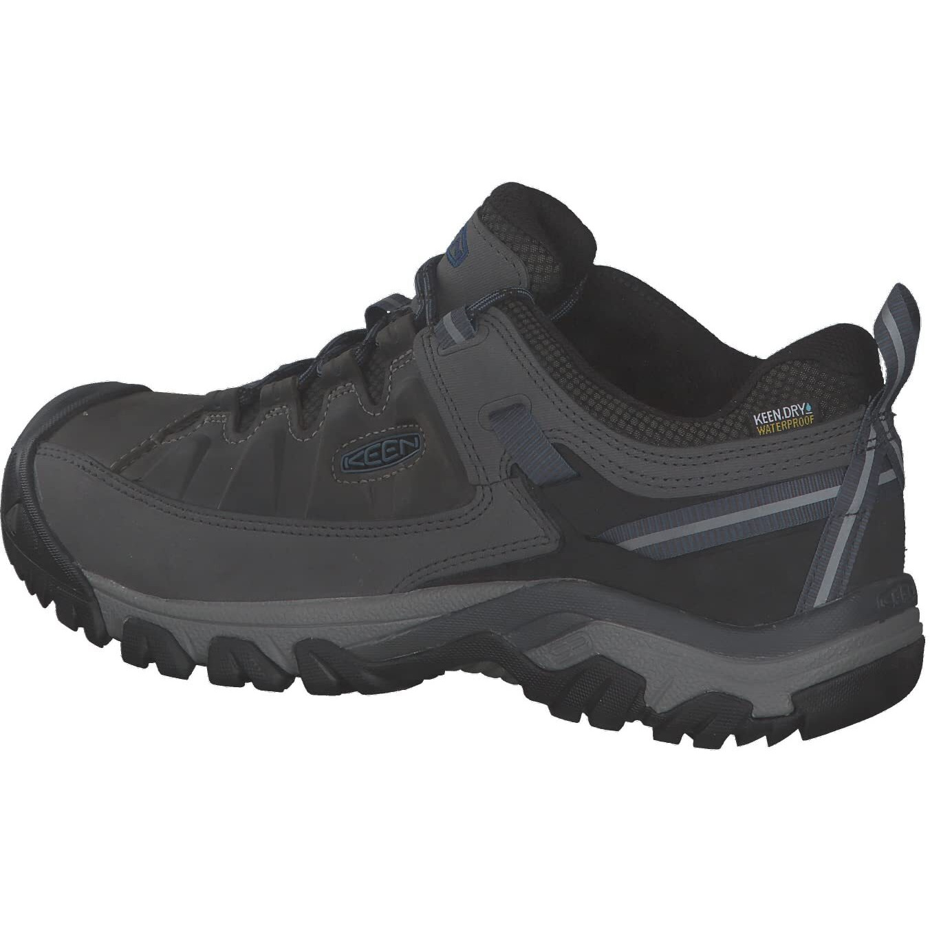 Keen Men's Targhee 3 Low Height Waterproof, Steel Grey/Captains Blue, 11