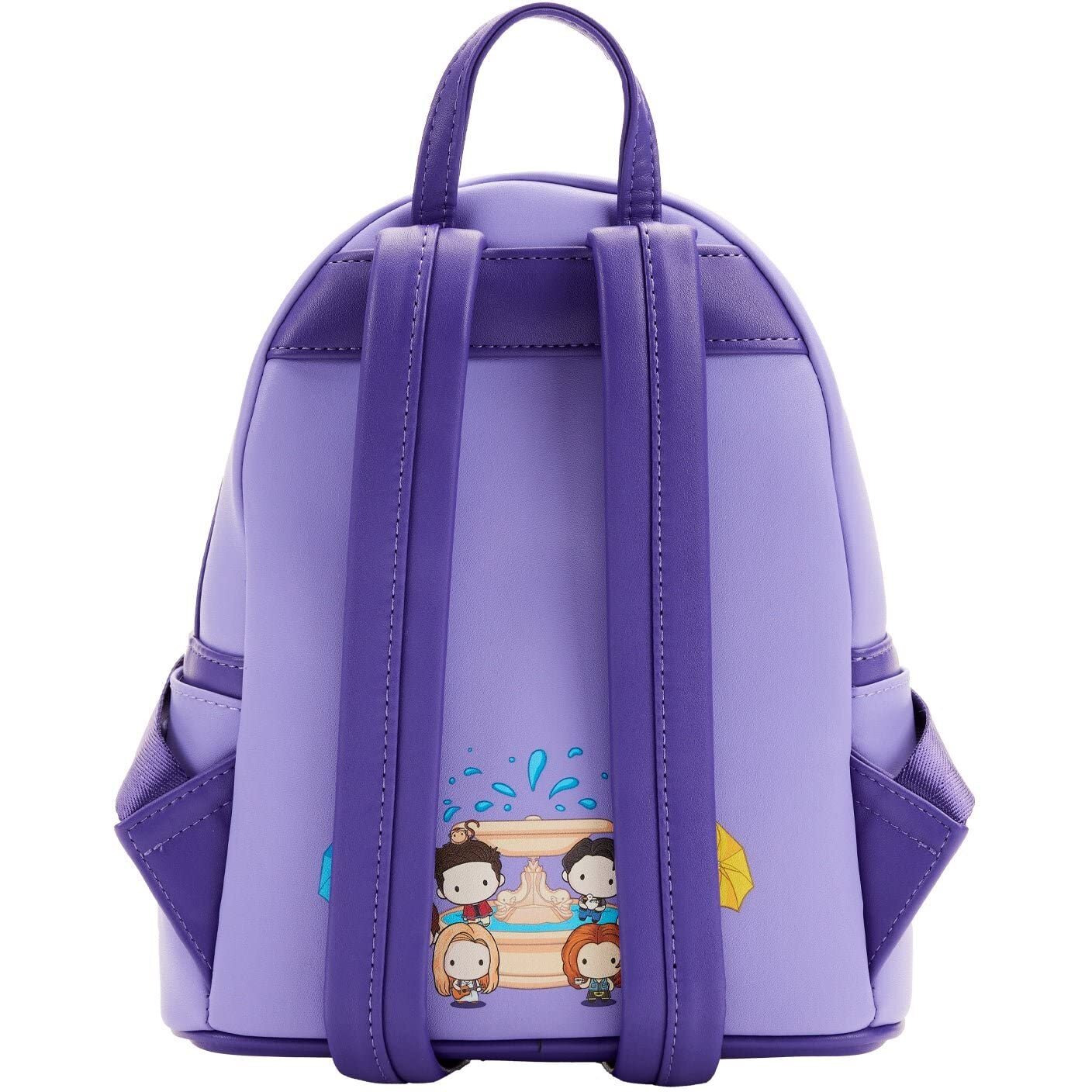 Loungefly Friends Tv Series Front Door Chibi Art Womens Double Strap Shoulder Bag Purse