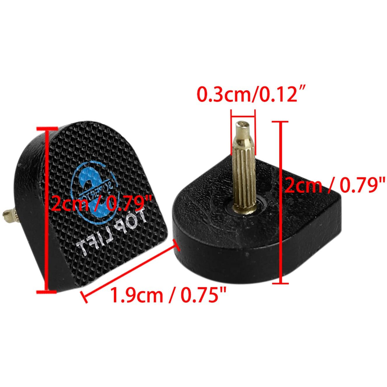 Uxcell Women's Plastic Shoes High Heel Tips 4 Pcs 20Mm X 19Mm 20 X 19 X 20Mm Black