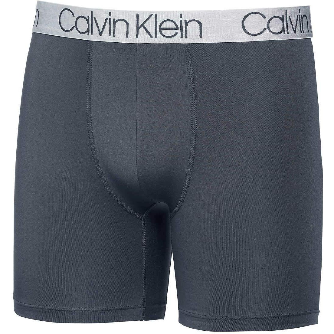 Calvin Klein Mens 3 Pack Chromatic Microfiber Boxer Briefs (Black/Grey/Black, X-Large)