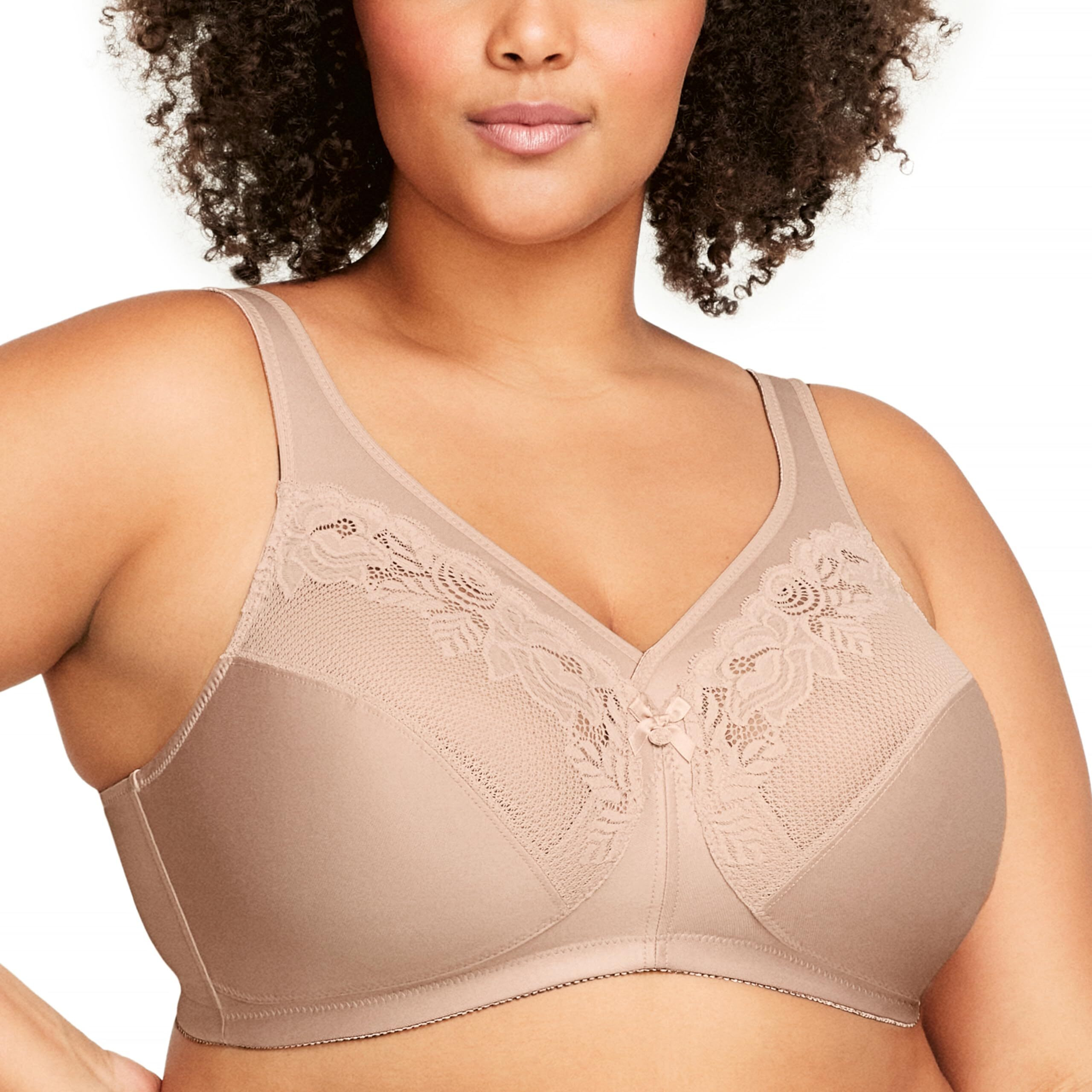 Glamorise Full Figure Plus Size Magiclift Minimizer Bra Wirefree 1003 Caf