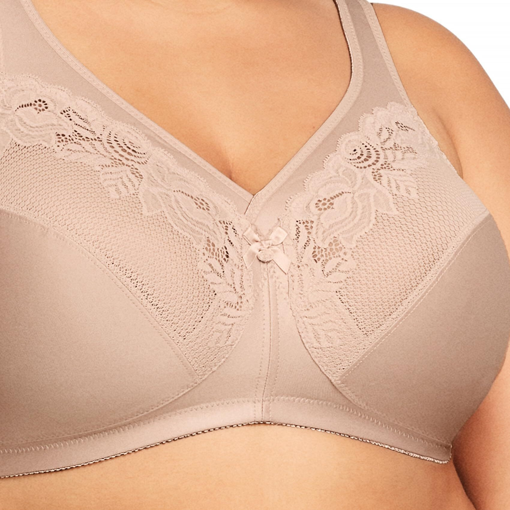 Glamorise Full Figure Plus Size Magiclift Minimizer Bra Wirefree 1003 Caf
