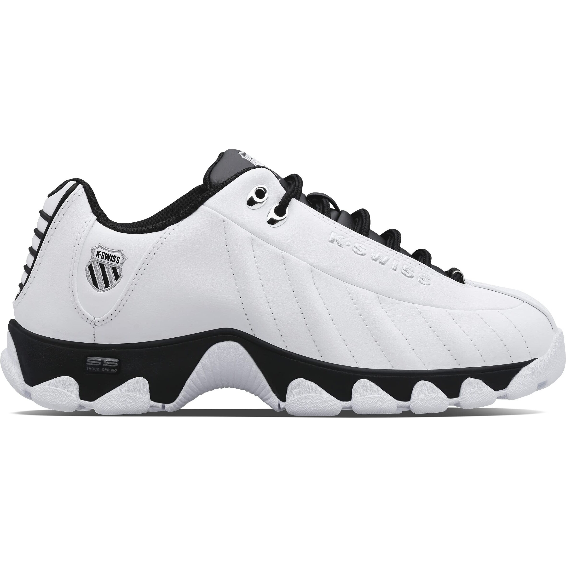 K-Swiss Men's St329 Cmf Sneaker, White/Black, 10.5 Xw