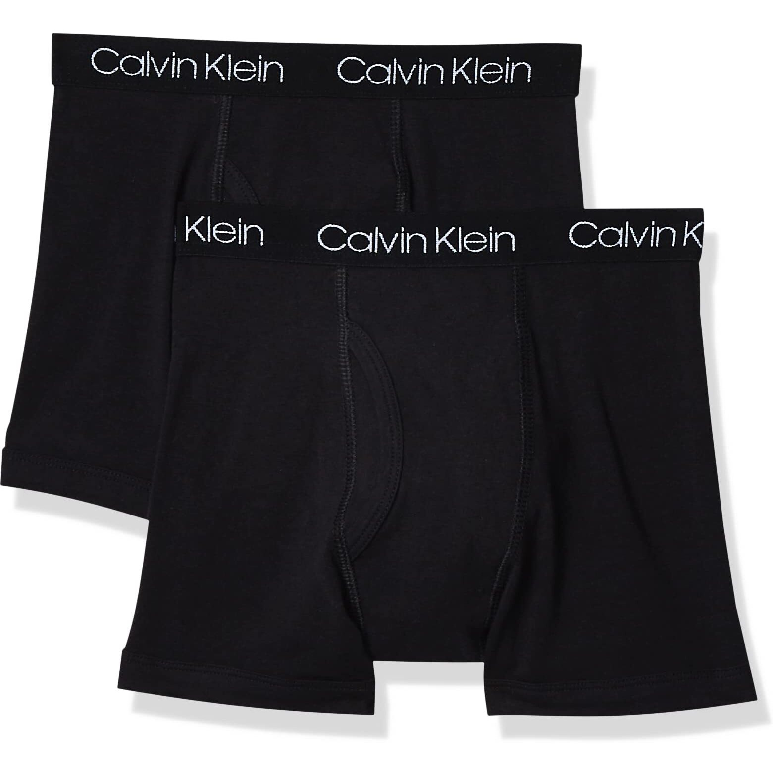 Calvin Klein Boys' Premium Cotton Comfort, Black/Heather Grey/Black, Large