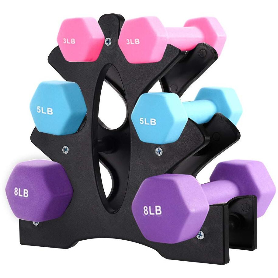 1 Pack Dumbbell Rack Stand-3 Tier Weight Rack For Dumbbells,Plastic Dumbbell Stand A Frame Triangle Small Weight Storage Shelves,Holds 1-22 Lbs (Without Dumbbells)