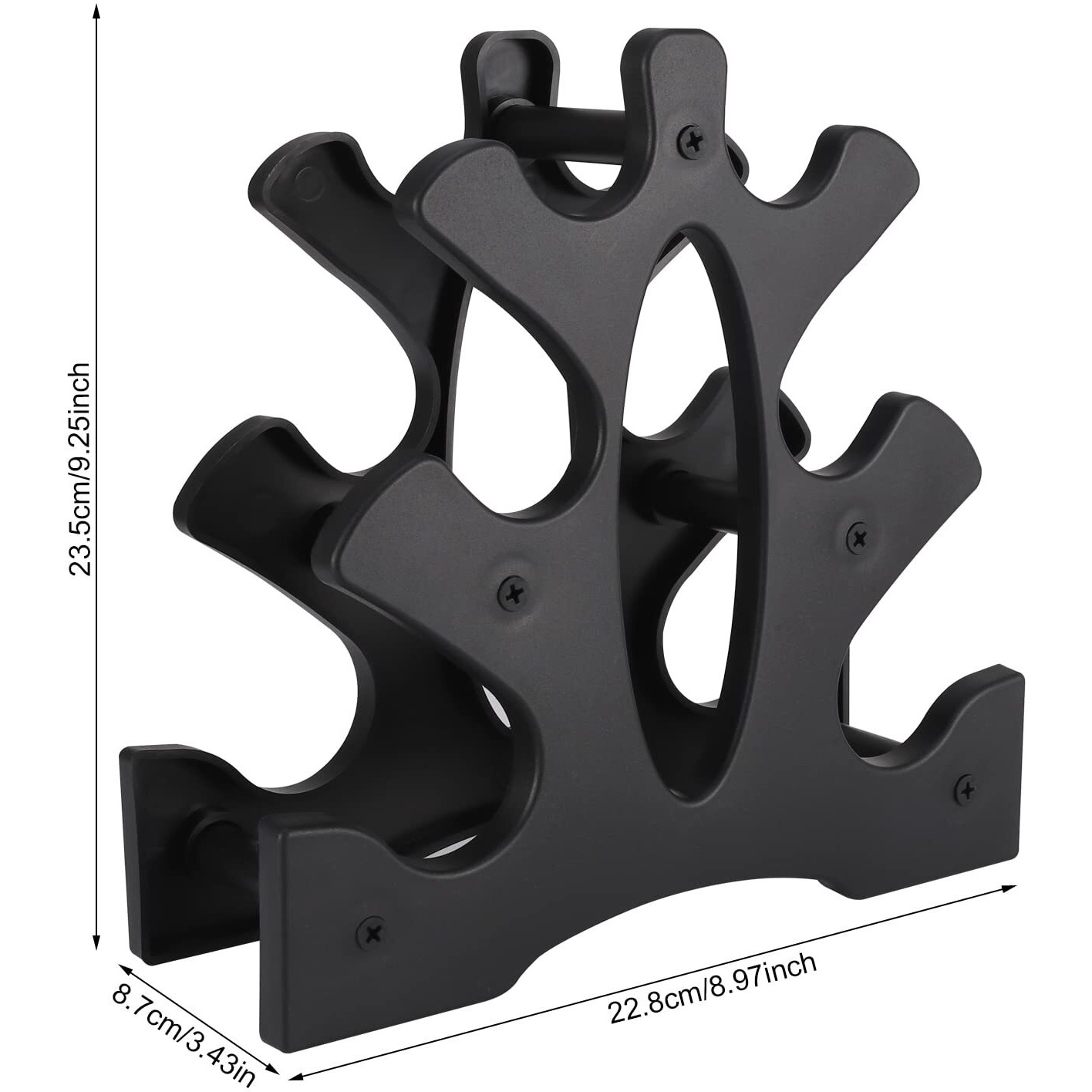 1 Pack Dumbbell Rack Stand-3 Tier Weight Rack For Dumbbells,Plastic Dumbbell Stand A Frame Triangle Small Weight Storage Shelves,Holds 1-22 Lbs (Without Dumbbells)
