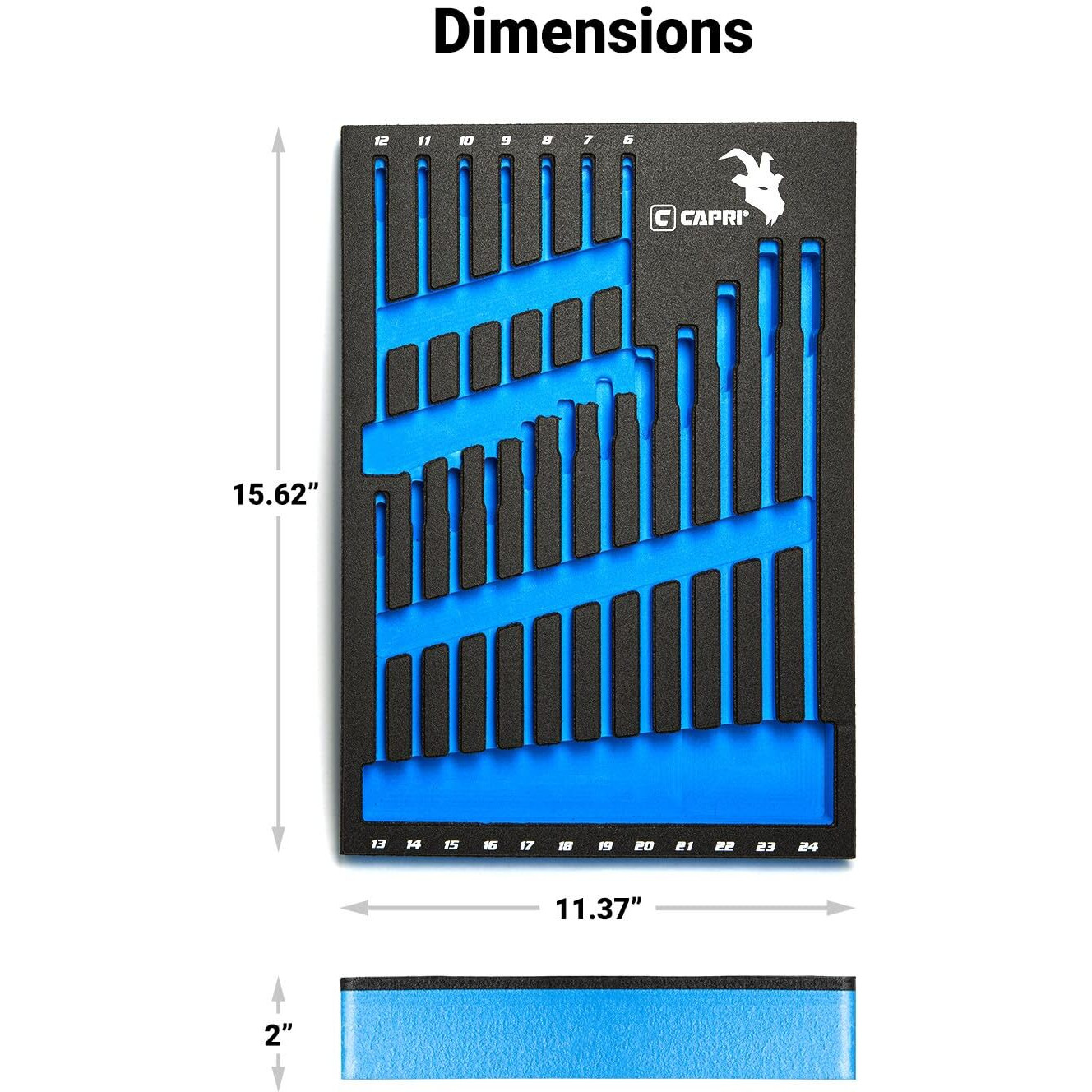 Capri Tools Mechanic's Tray Combination Wrenches, Metric