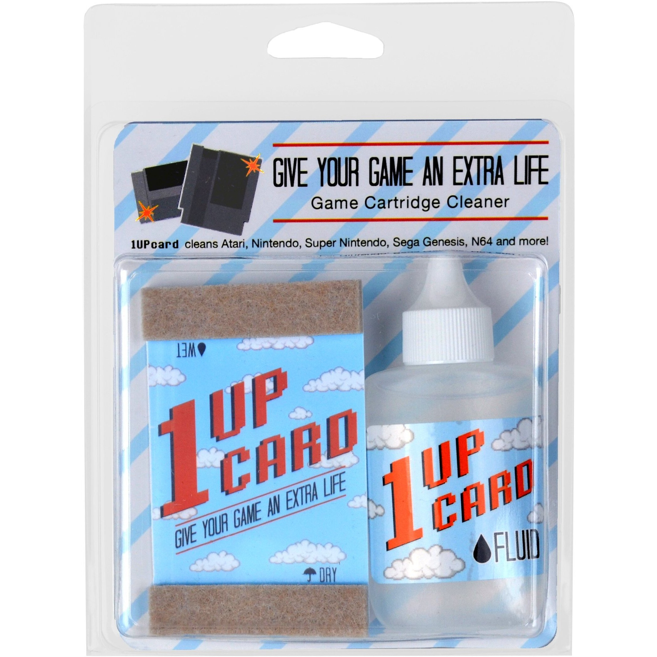 1Upcard Universal Retro Video Game Cartridge Cleaner Kit