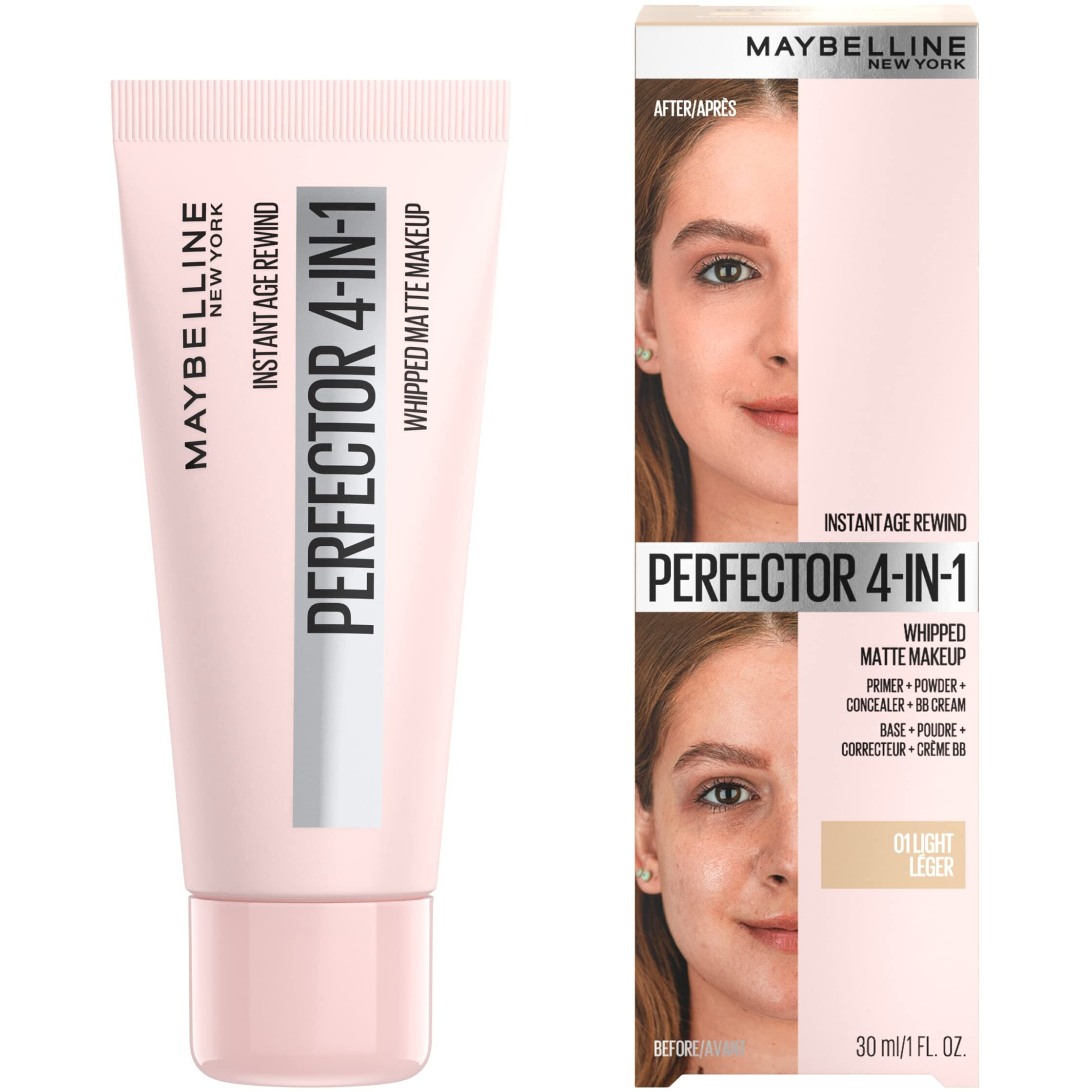Maybelline Instant Age Rewind Instant Perfector 4-In-1 Matte Makeup, 01 Light, 1 Count