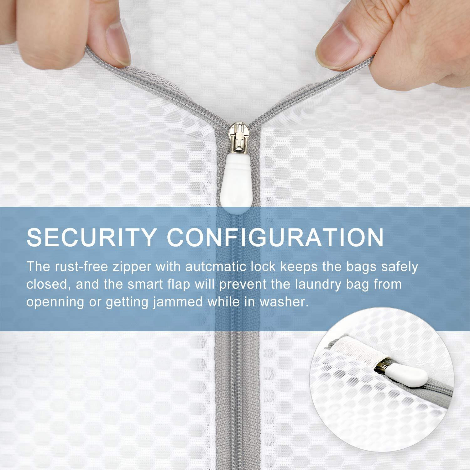 5Pcs Durable Honeycomb Mesh Laundry Bags For Delicates (1 Large 16 X 20 Inches, 2 Medium 12 X 16 Inches, 2 Small 9 X 12 Inches)