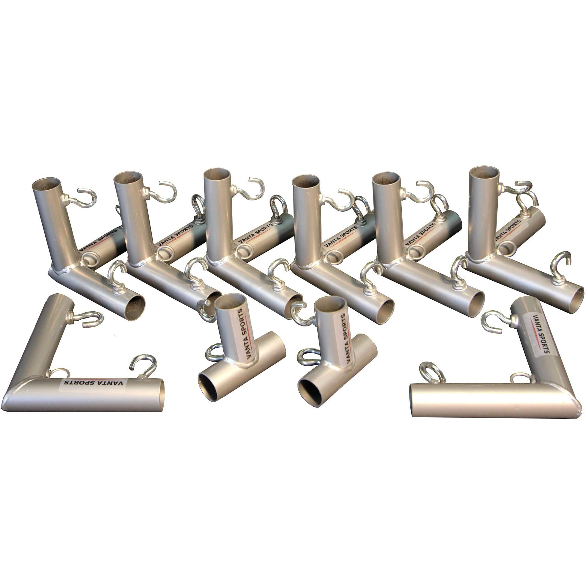 Vanta Sports Triple 10' Diy Powder Coated Rust Resistant 10 Piece Golf Frame Corner Kit Fittings With Threaded Eye-Bolts