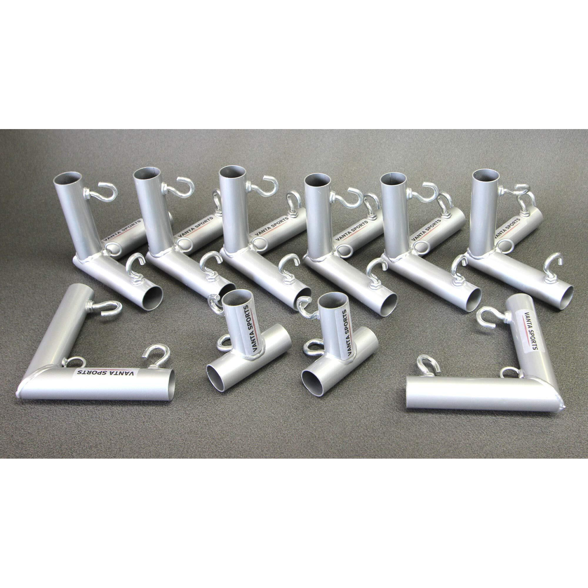 Vanta Sports Triple 10' Diy Powder Coated Rust Resistant 10 Piece Golf Frame Corner Kit Fittings With Threaded Eye-Bolts