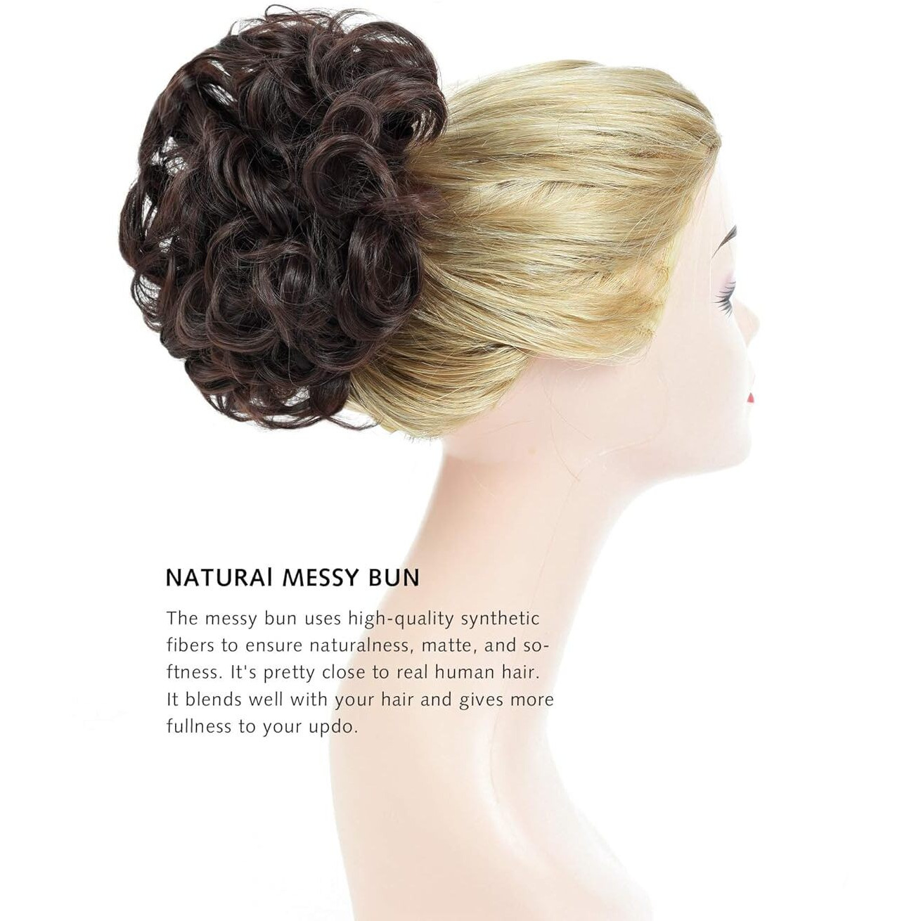 Yamel Messy Bun Scrunchie Chignon Hairpiece Updo Curly Bun Extension Combs In Messy Bun Hair Piece For Women