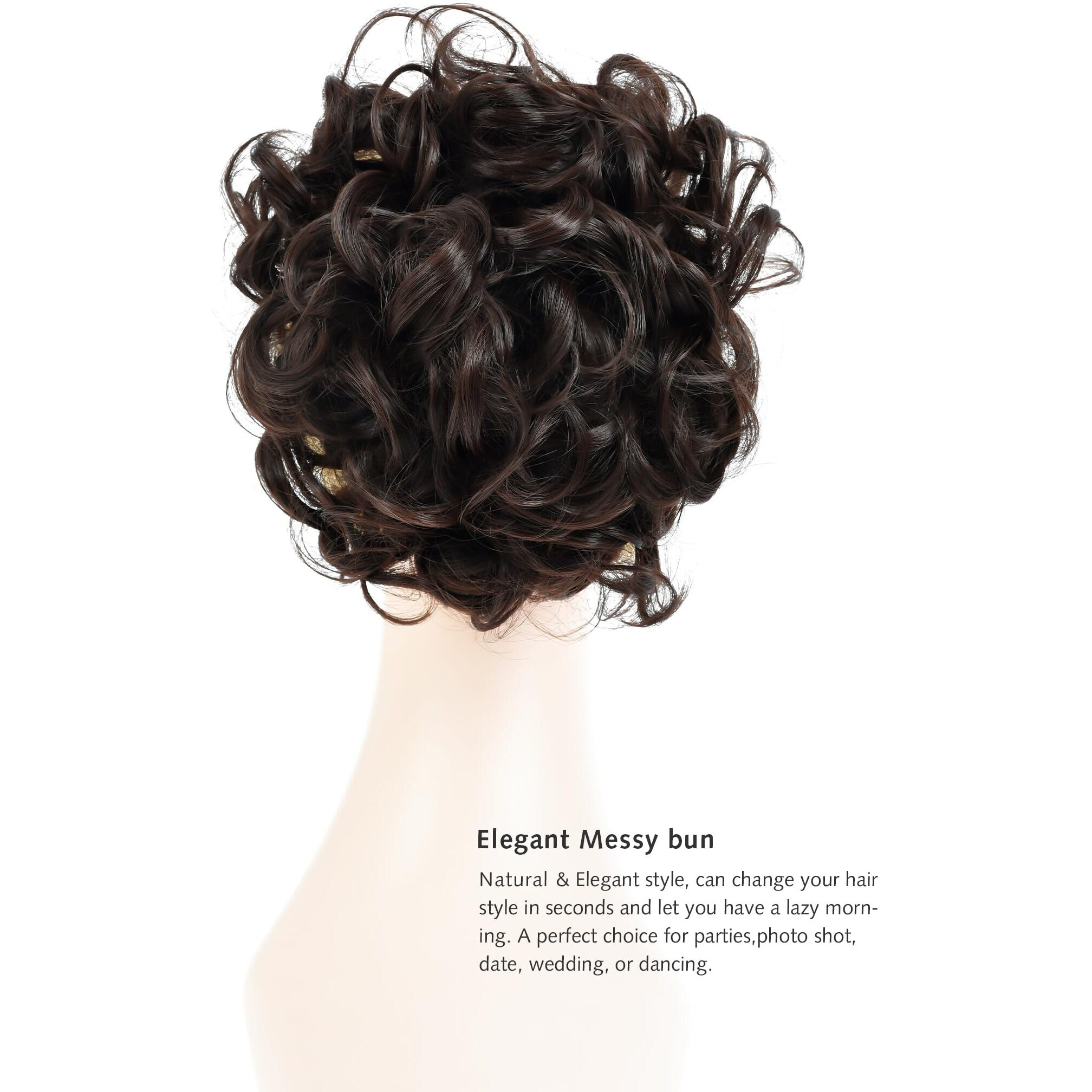 Yamel Messy Bun Scrunchie Chignon Hairpiece Updo Curly Bun Extension Combs In Messy Bun Hair Piece For Women