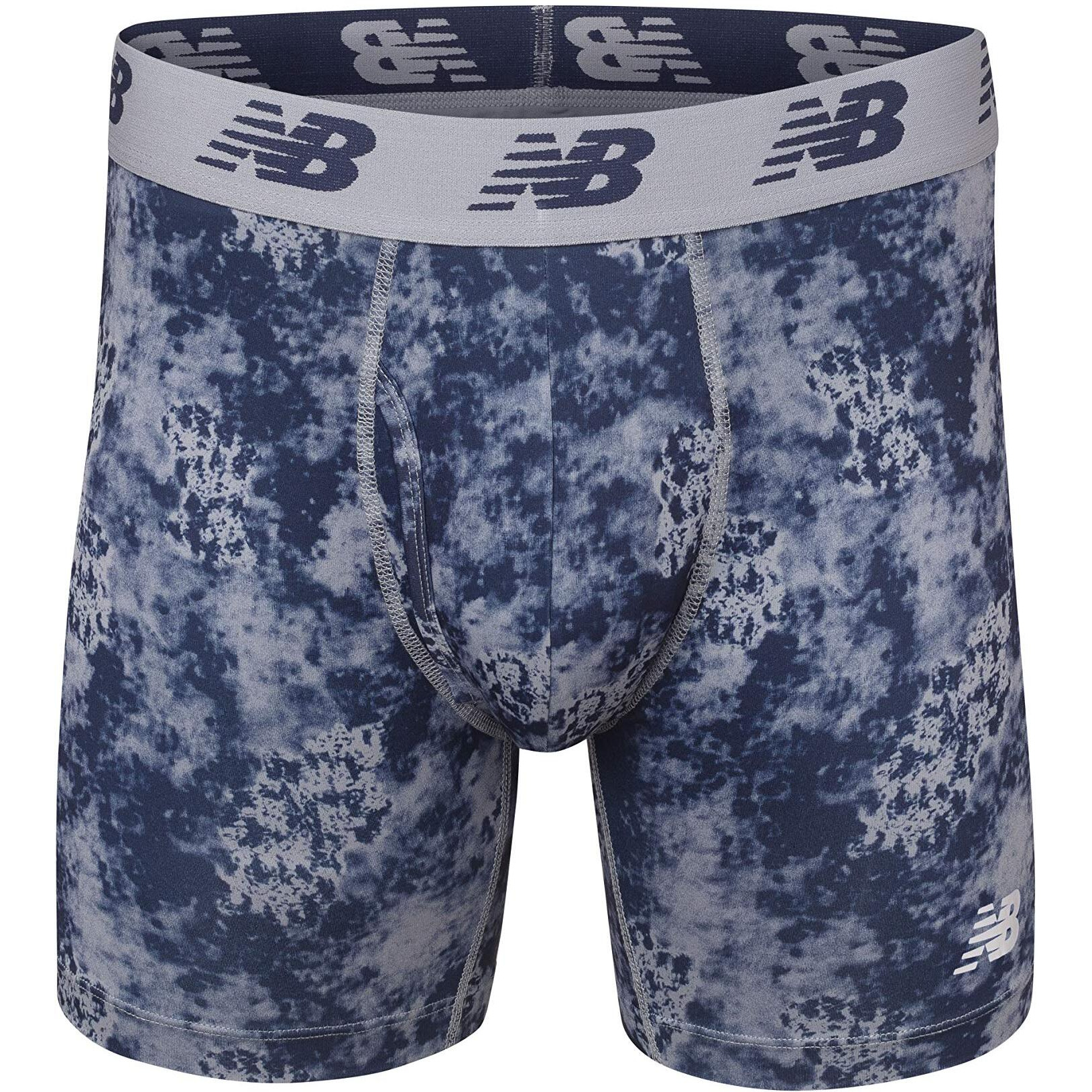 New Balance Men's Big And Tall 6" Boxer Brief Fly Front With Pouch, 3-Pack Of Big Man Boxers