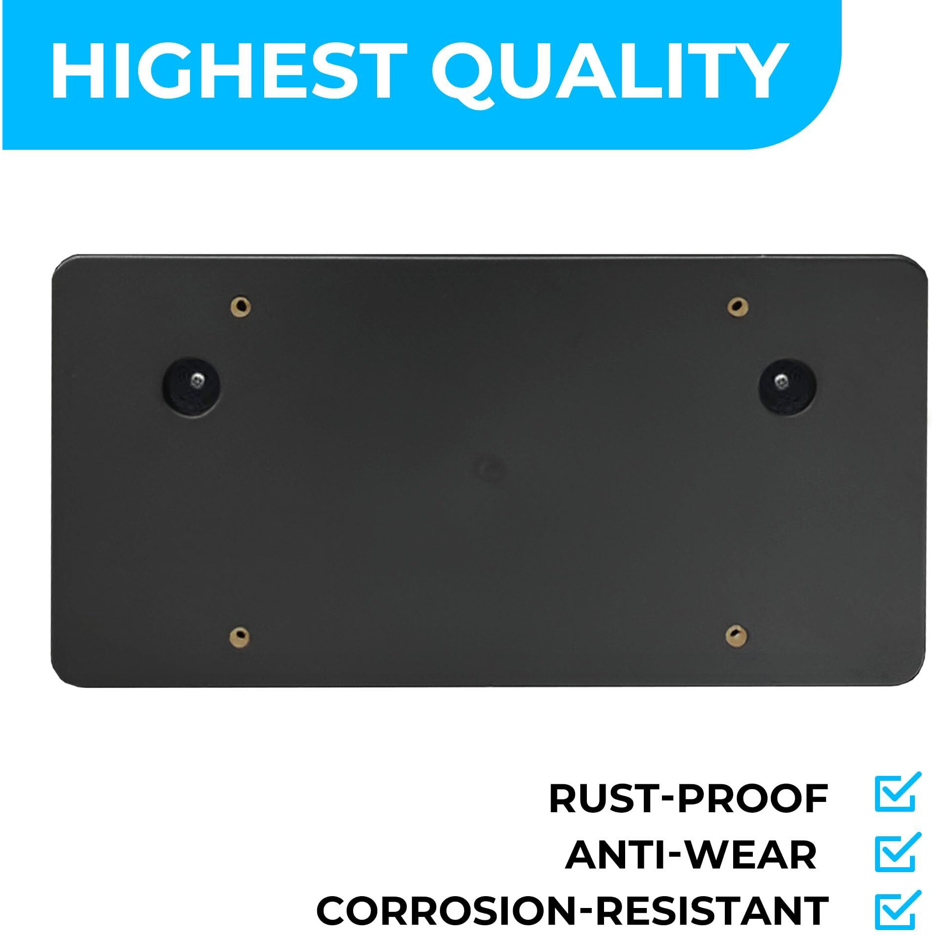 Rear Bumper License Plate Bracket For Audi Q5 Sq5 2009-2024, Plate Holder Set W 8 Unique Screw Bolts & Wrench Kit, Mounting Kit, Quality Plate Holders