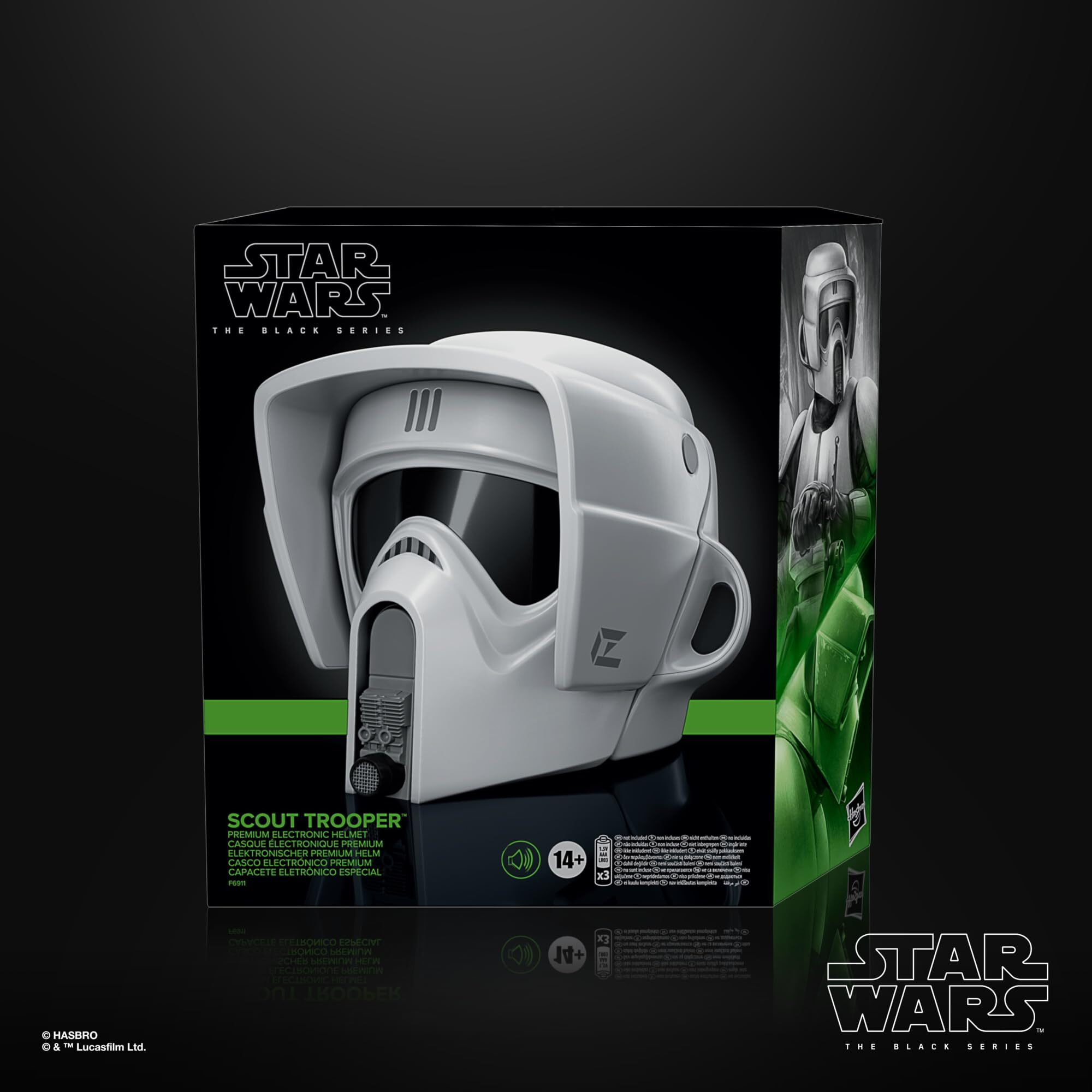 Star Wars The Black Series Scout Trooper Premium Electronic Helmet With Sound Effects, Return Of The Jedi Adult Roleplay Item