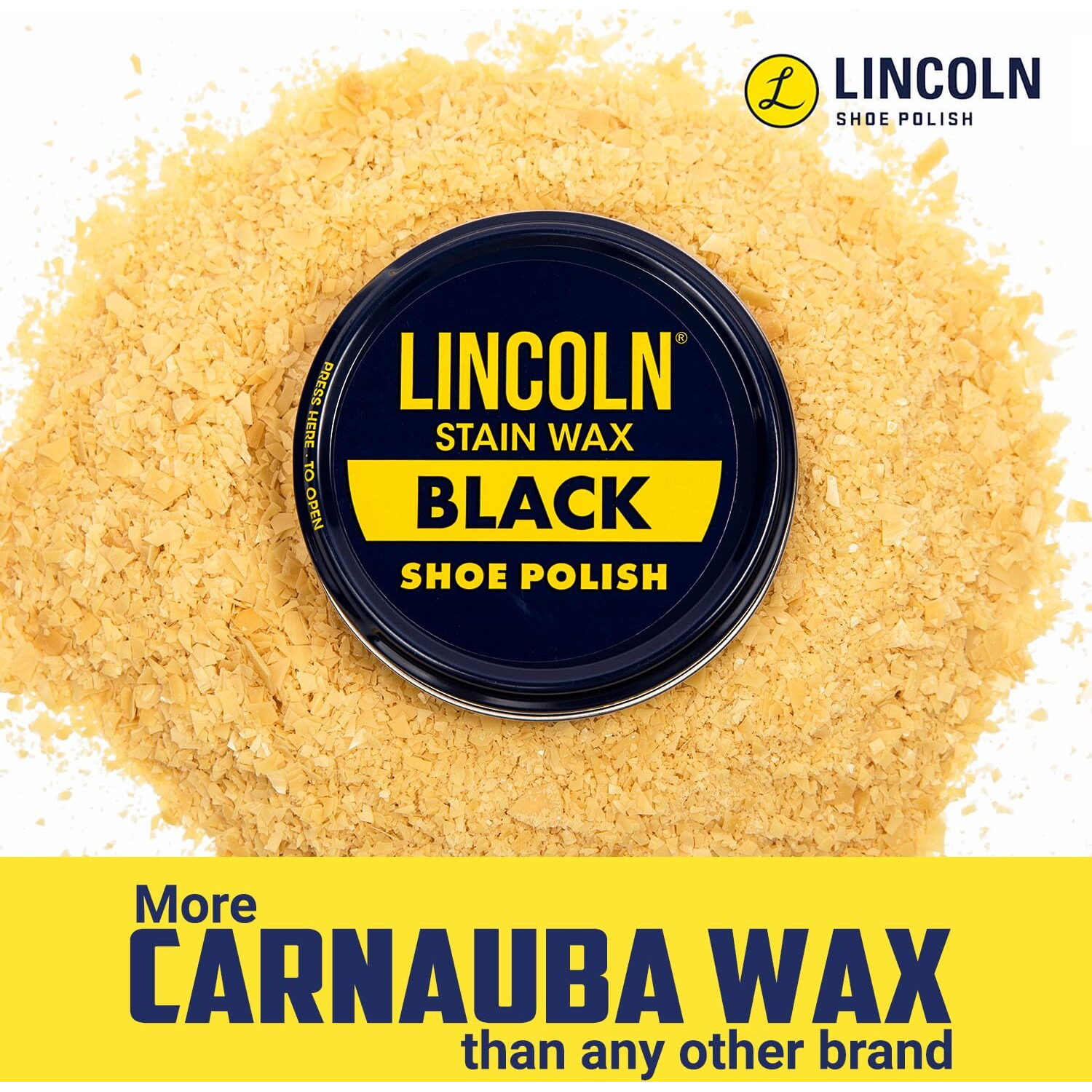 Lincoln Stain Wax Shoe Polish 2 1/8 Oz Color - Black