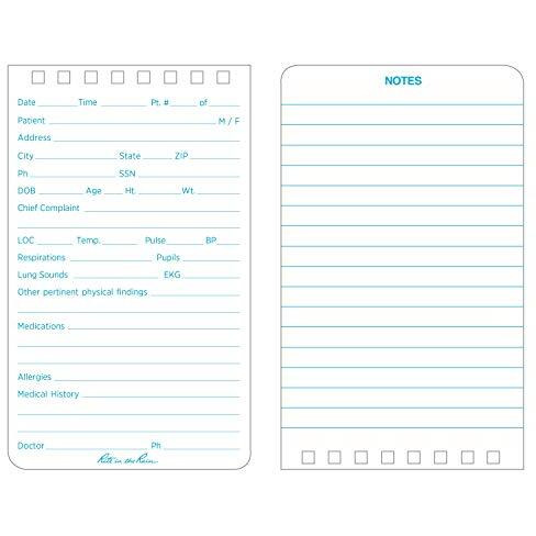 Rite In The Rain Weatherproof Ems Notebook, 3" X 5", Yellow Cover, Vital Stats Pages, 3 Pack (No. 112-3)