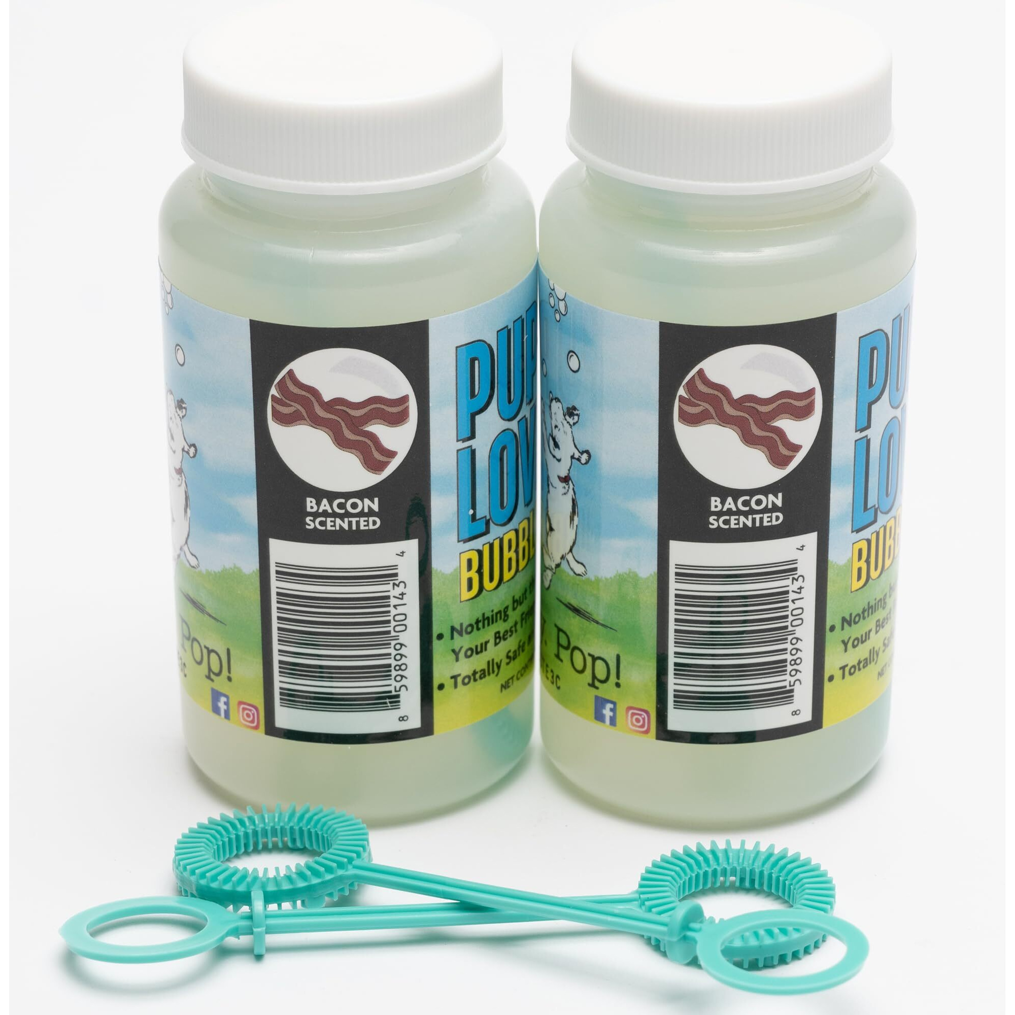 Puppy Love Bubbles, Bacon Scented Bubbles 4Oz. Bottle-2 Pack In Bacon Flavor For Dogs