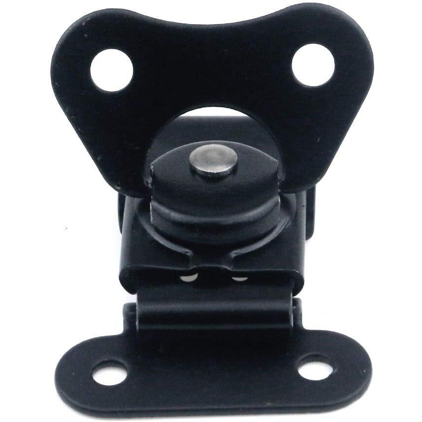 My Mironey 4-Pack Black Spring Loaded Butterfly Twist Latch And Keeper Metal Hardware Toggle Clamp Hasp Box Chest Closure With Screws For Flight Case,1.97" X 1.5"