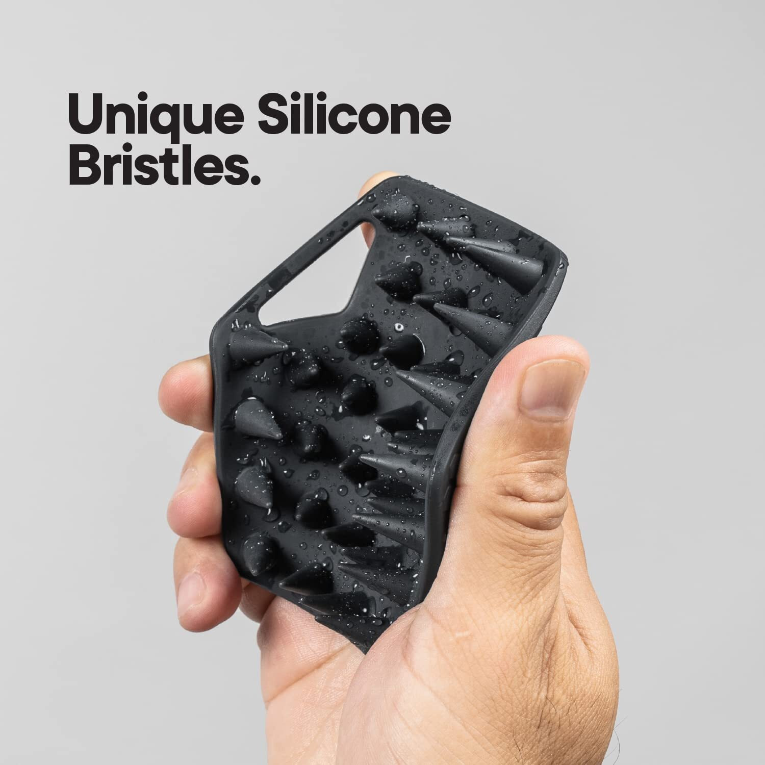 Tooletries - Beard Scrubber - Silicone Beard Brush & Beard Exfoliator For Men - Deep Cleans & Unclogs Pores - Soft-Touch Bath & Shower Accessories, Beard Accessories - Charcoal