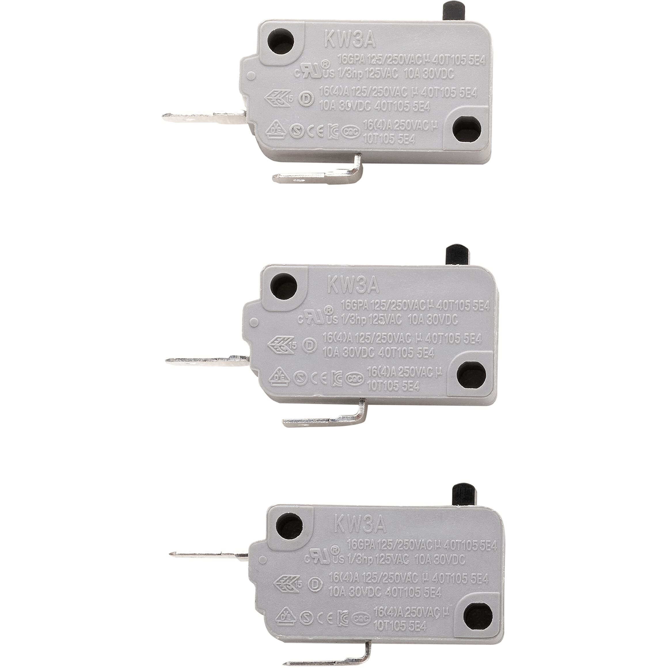 Kw3A Microwave Oven Door Switch 16A 125V/250V Door Interloc (2 Normally Open And 1 Normally Close)
