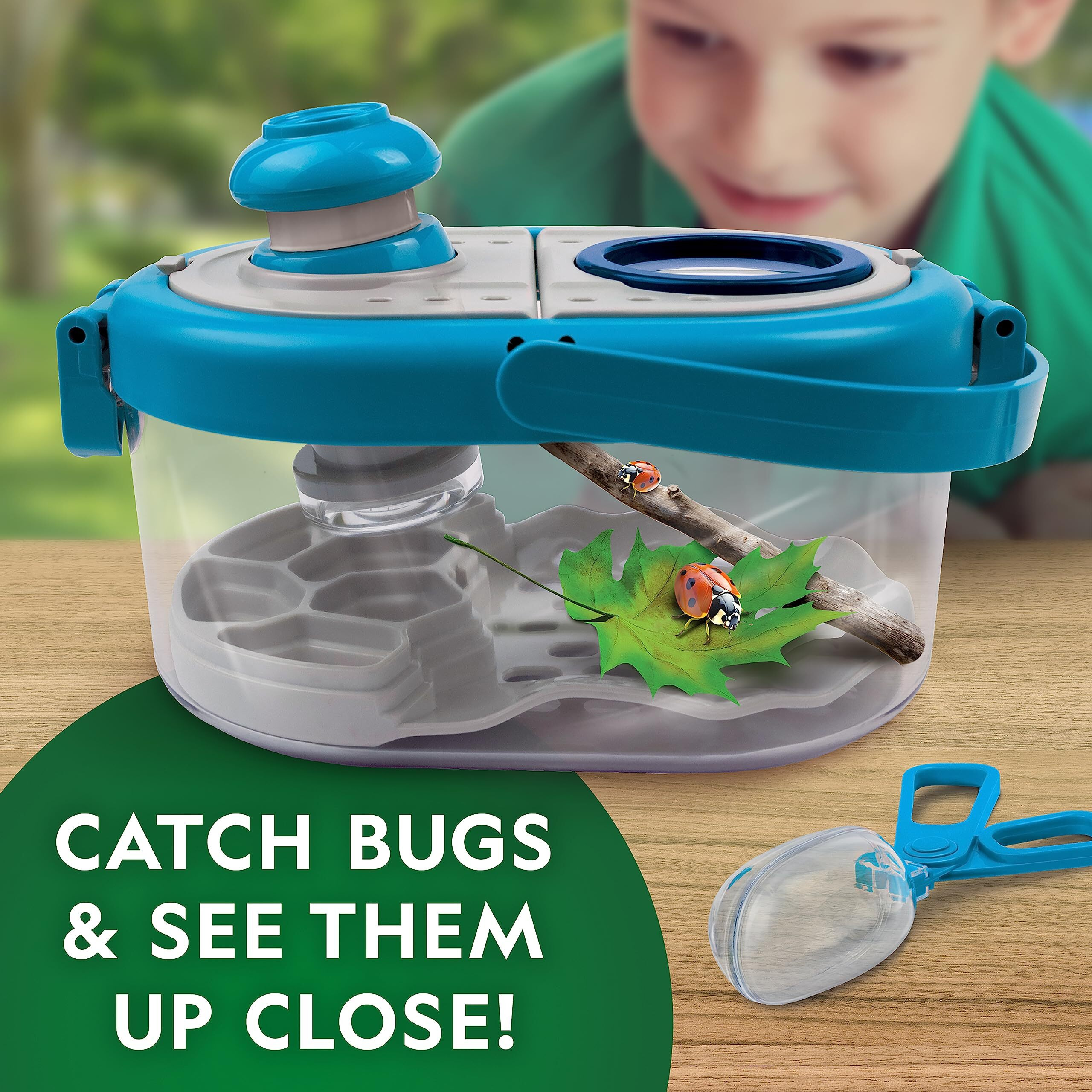 National Geographic Bug Catcher Kit For Kids - Kids Bug Habitat With Magnified Viewer, Bug Catcher, Tweezers & Learning Guide, Insect Habitat, Outdoor Toys, Kids Bug Catching Kit, Bug Cage, Bug Box