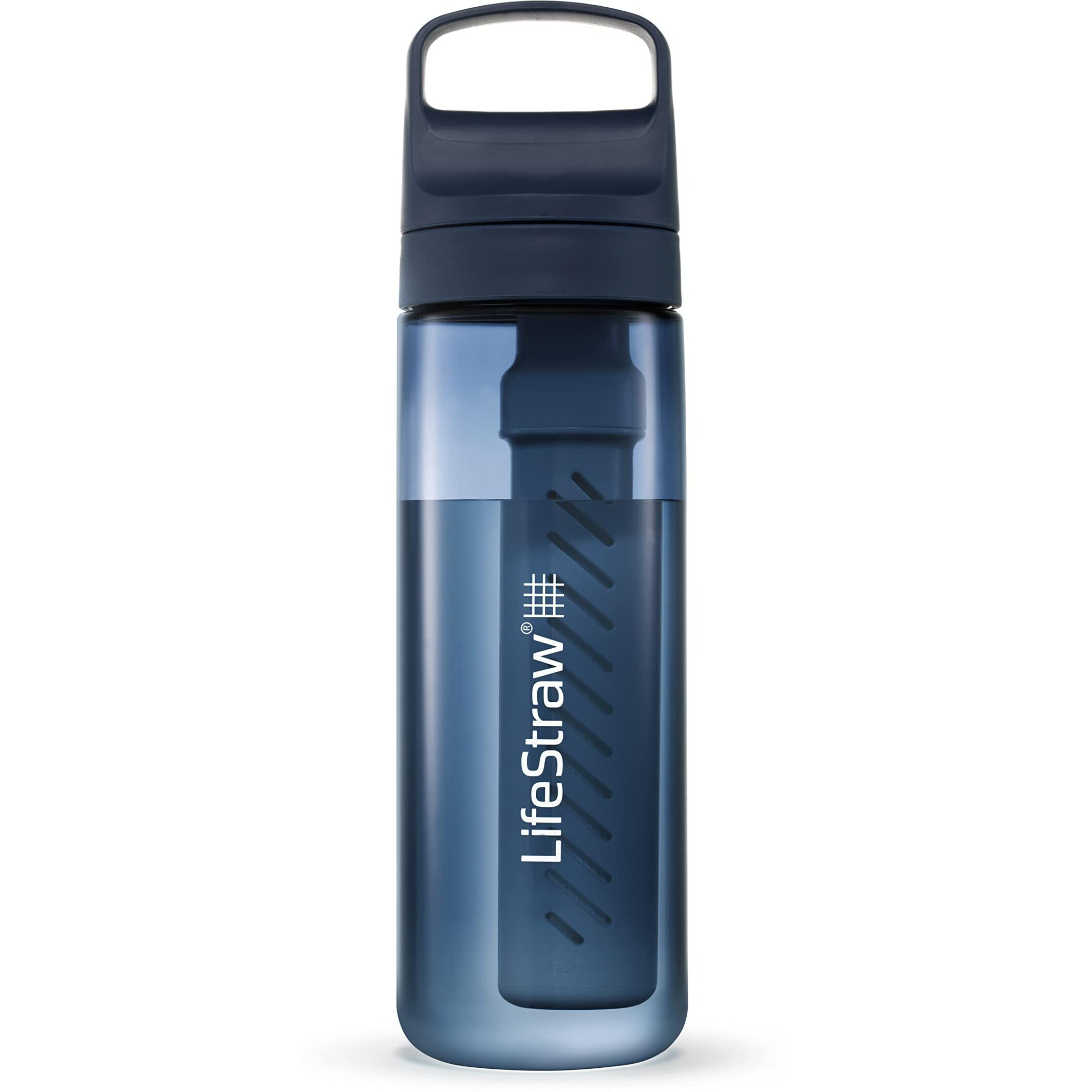 Lifestraw Go Series Water Filter Bottle - Bpa-Free, Removes Bacteria, Parasites, Microplastics, Improves Taste, 22Oz, Aegean Sea